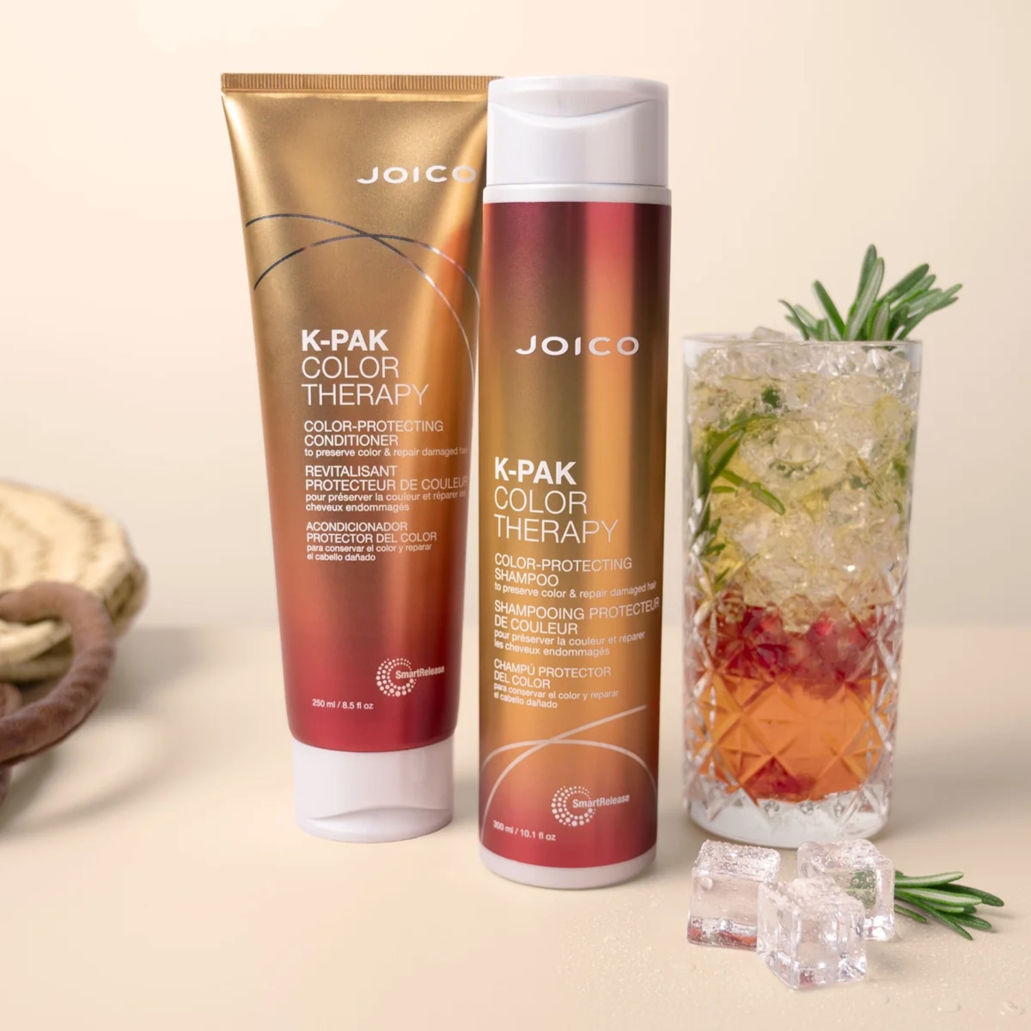 Kit K-PAK Color Therapy Smart Luster Lock Shampoo Máscara Oil (3 produtos)