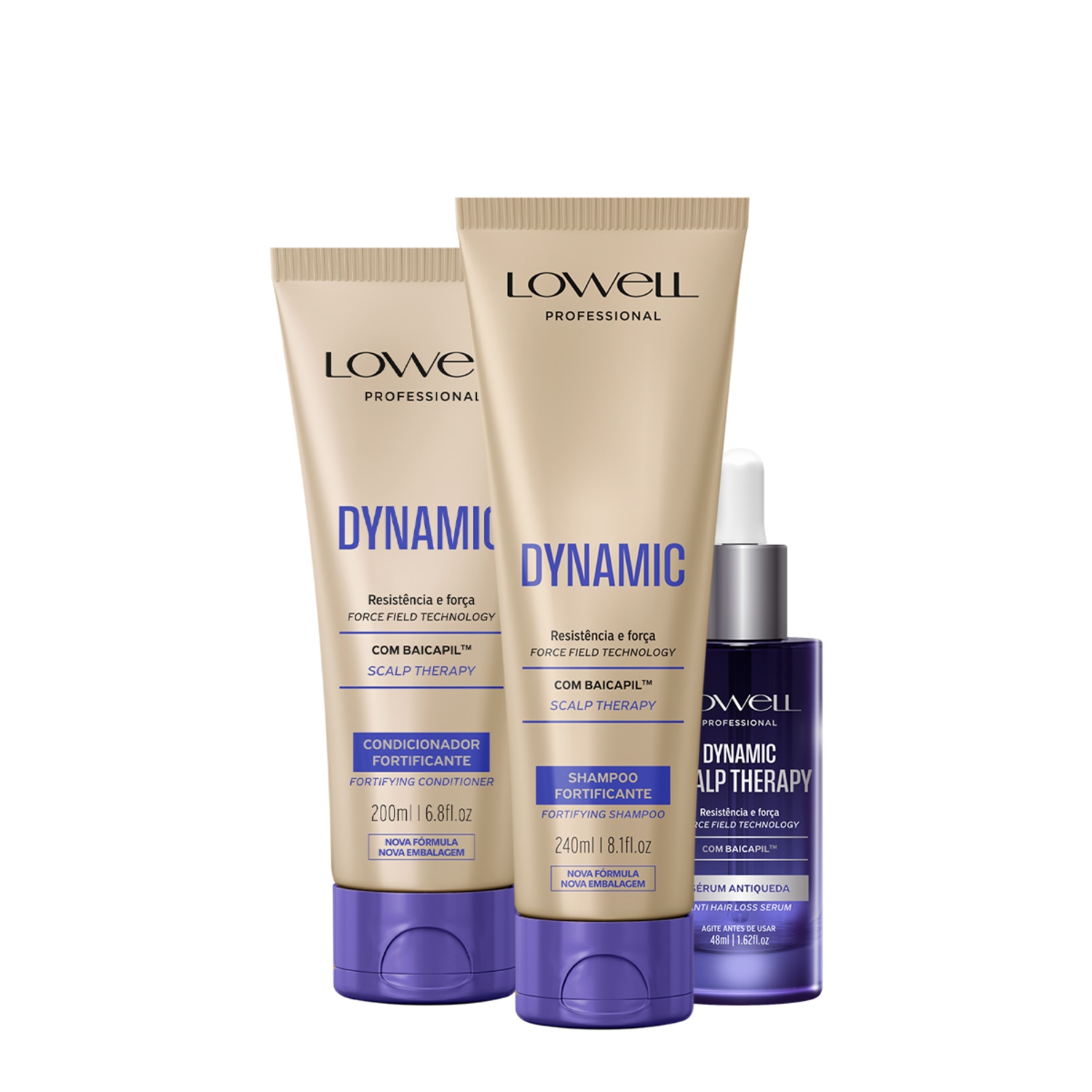 Kit Lowell Dynamic Scalp Therapy Duo Sérum (3 produtos