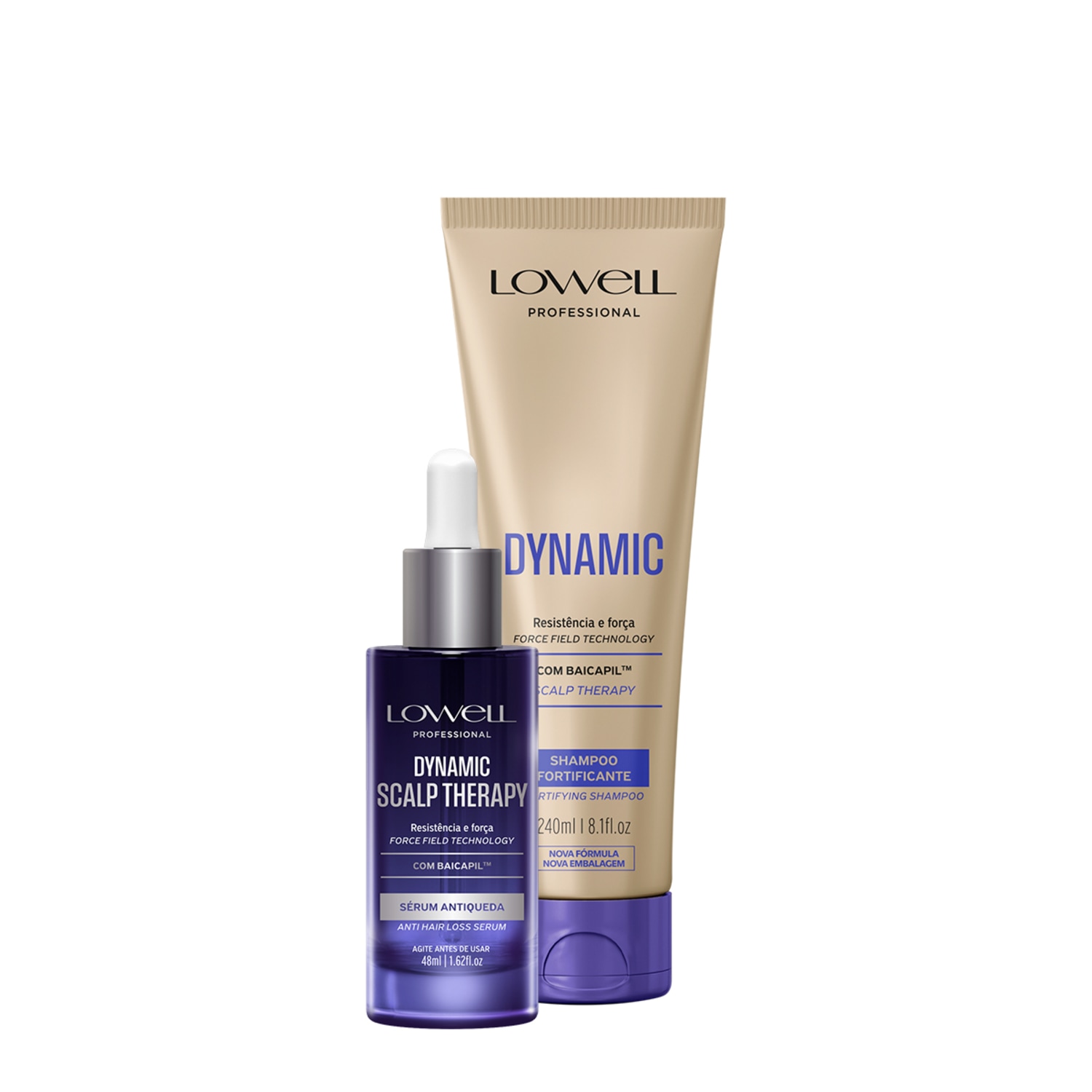Kit Lowell Dynamic Scalp Therapy Shampoo Sérum (2 produtos)
