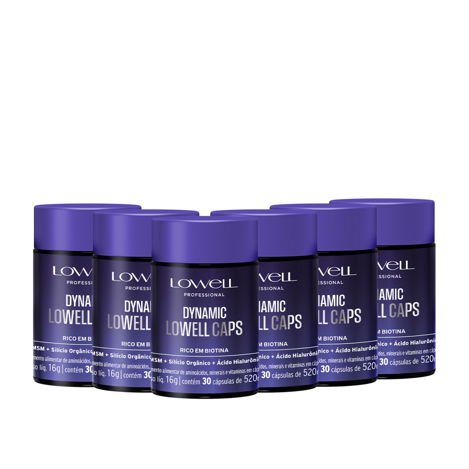 Kit Lowell Dynamic Caps Suplemento Alimentar Extra (6 unidades)