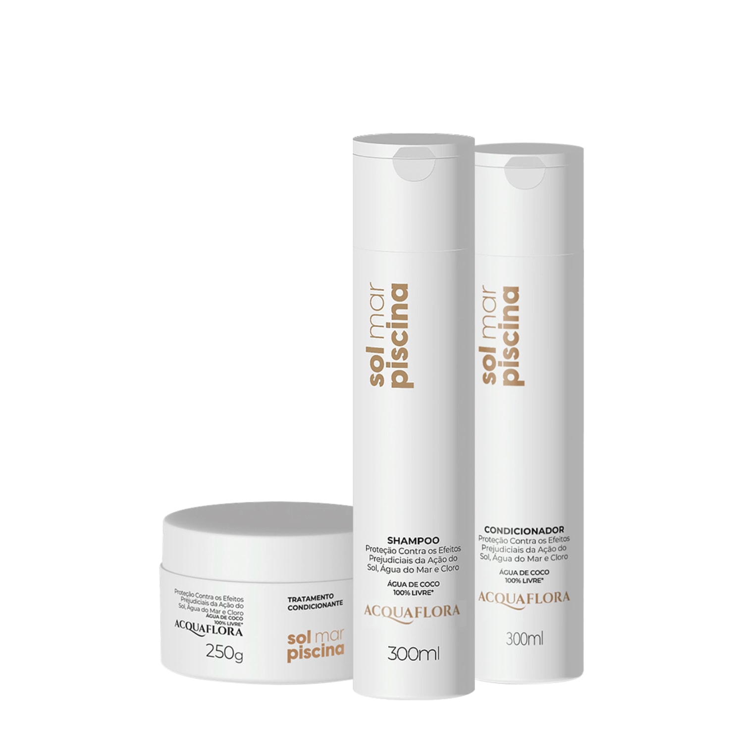 Kit Acquaflora Sol Mar Piscina Home Care Trio (3 Produtos)