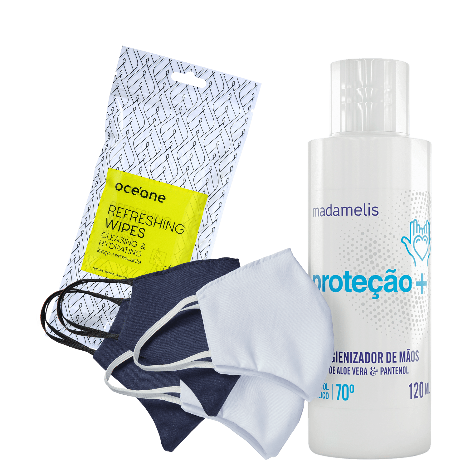 Kit Madamelis Mega Cuidado 120ml (3 Produtos)