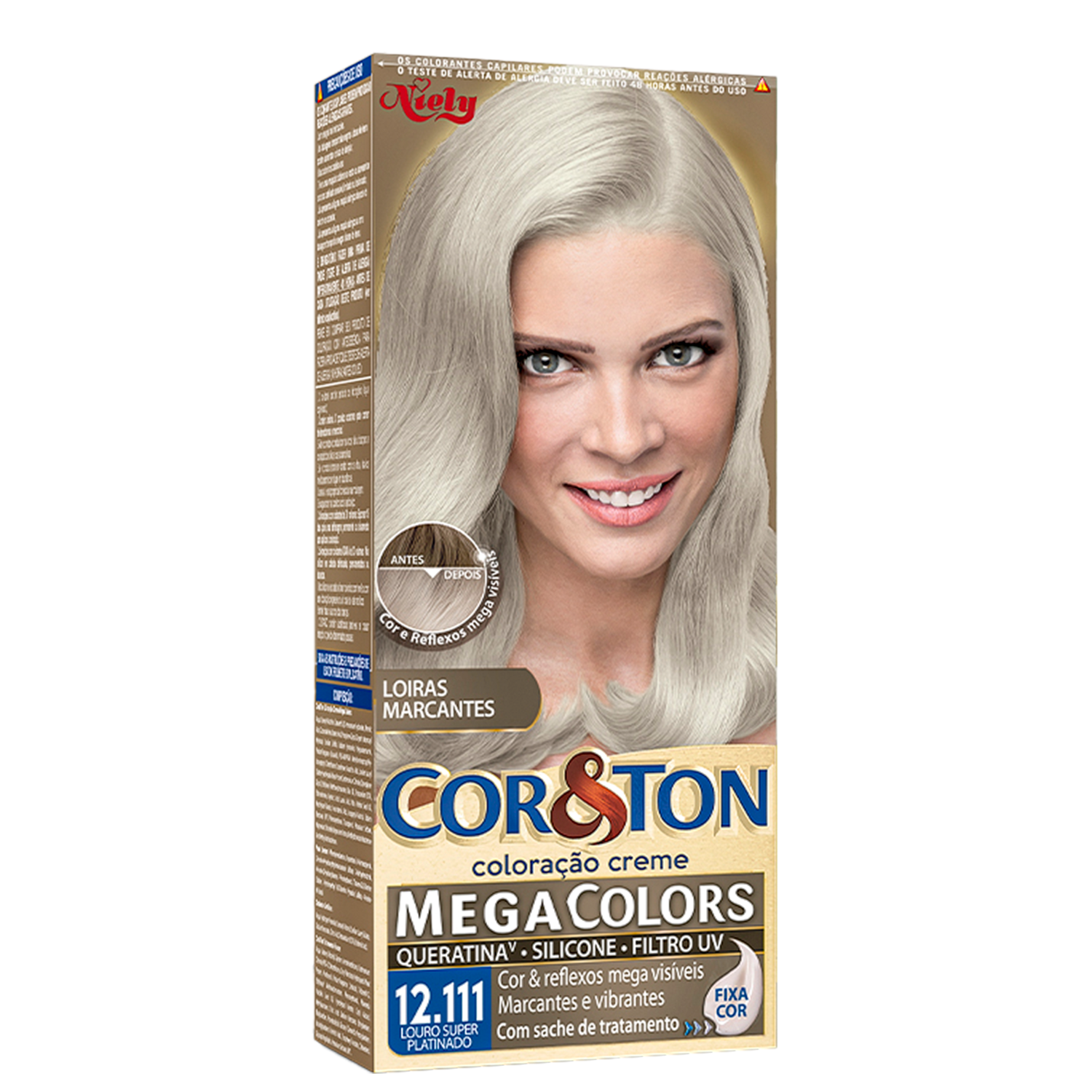 Niely Cosméticos Cor & Ton 12.111 Louro Super Platinado - Coloração Permanente 