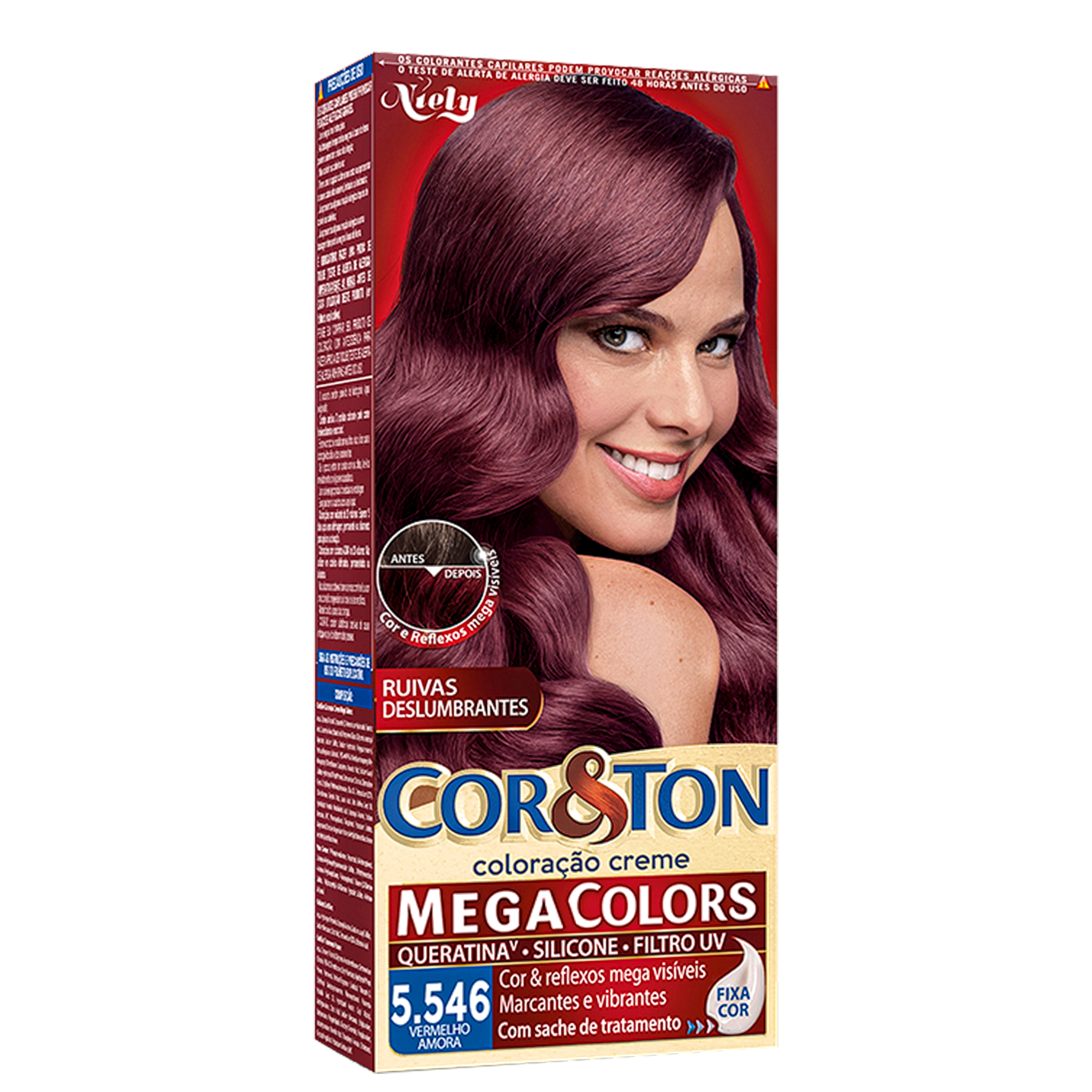 Niely Cosméticos Cor & Ton 5.546 Vermelho Amora - Coloração Permanente
