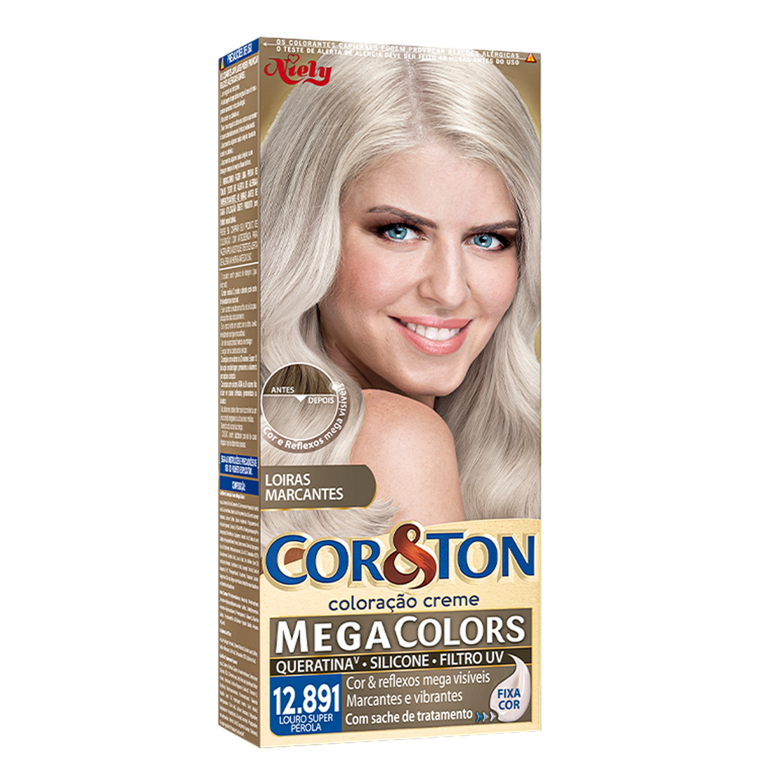 Niely Cosméticos Cor & Ton 12.891 Louro Super Pérola - Coloração Permanente