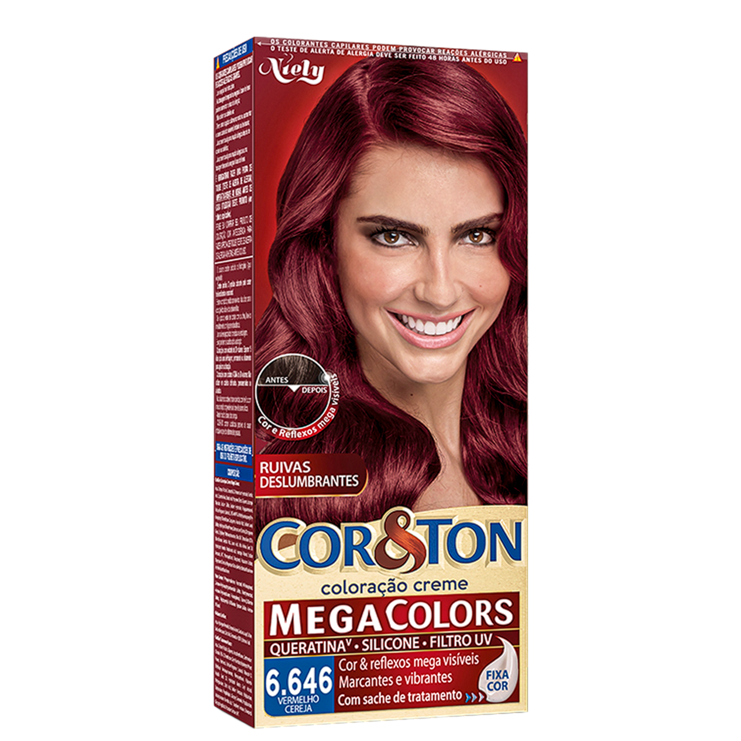 Niely Cosméticos Cor & Ton 6.646 Vermelho Cereja - Coloração Permanente