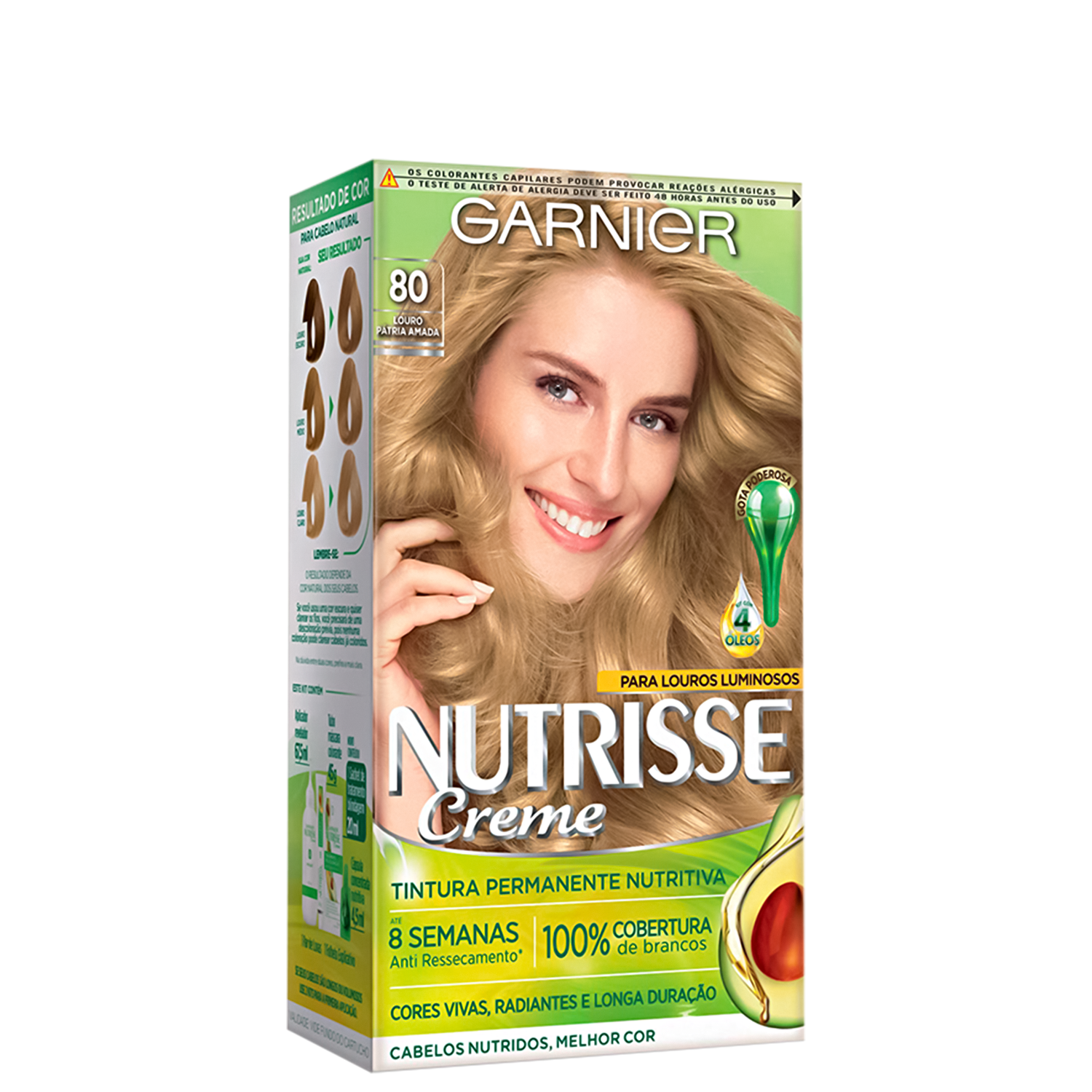 Garnier Nutrisse Creme 80 Louro Pátria Amada - Coloração