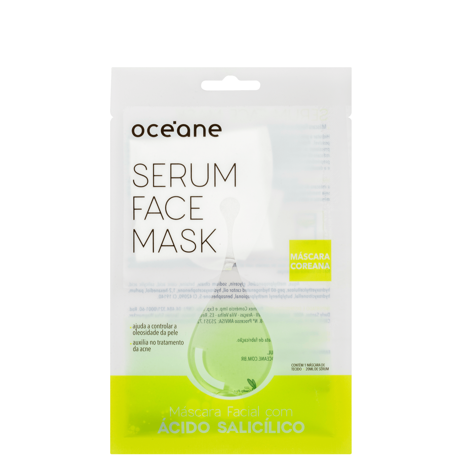 Océane Serum Face Mask Ácido Salicílico - Máscara Facial 20ml