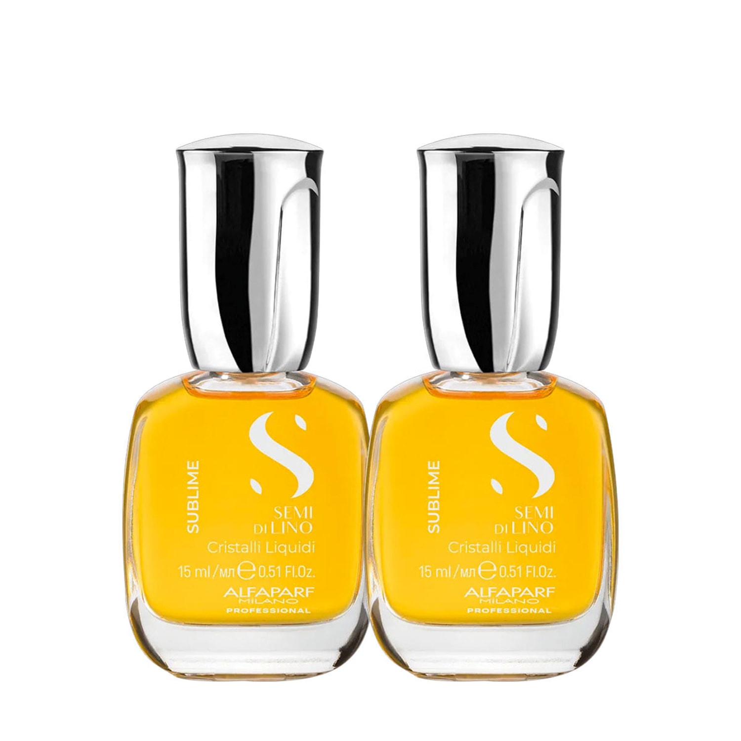 Kit Alfaparf Semi di Lino Sublime Cristalli Liquidi - Óleo Capilar 15ml (2 unidades)
