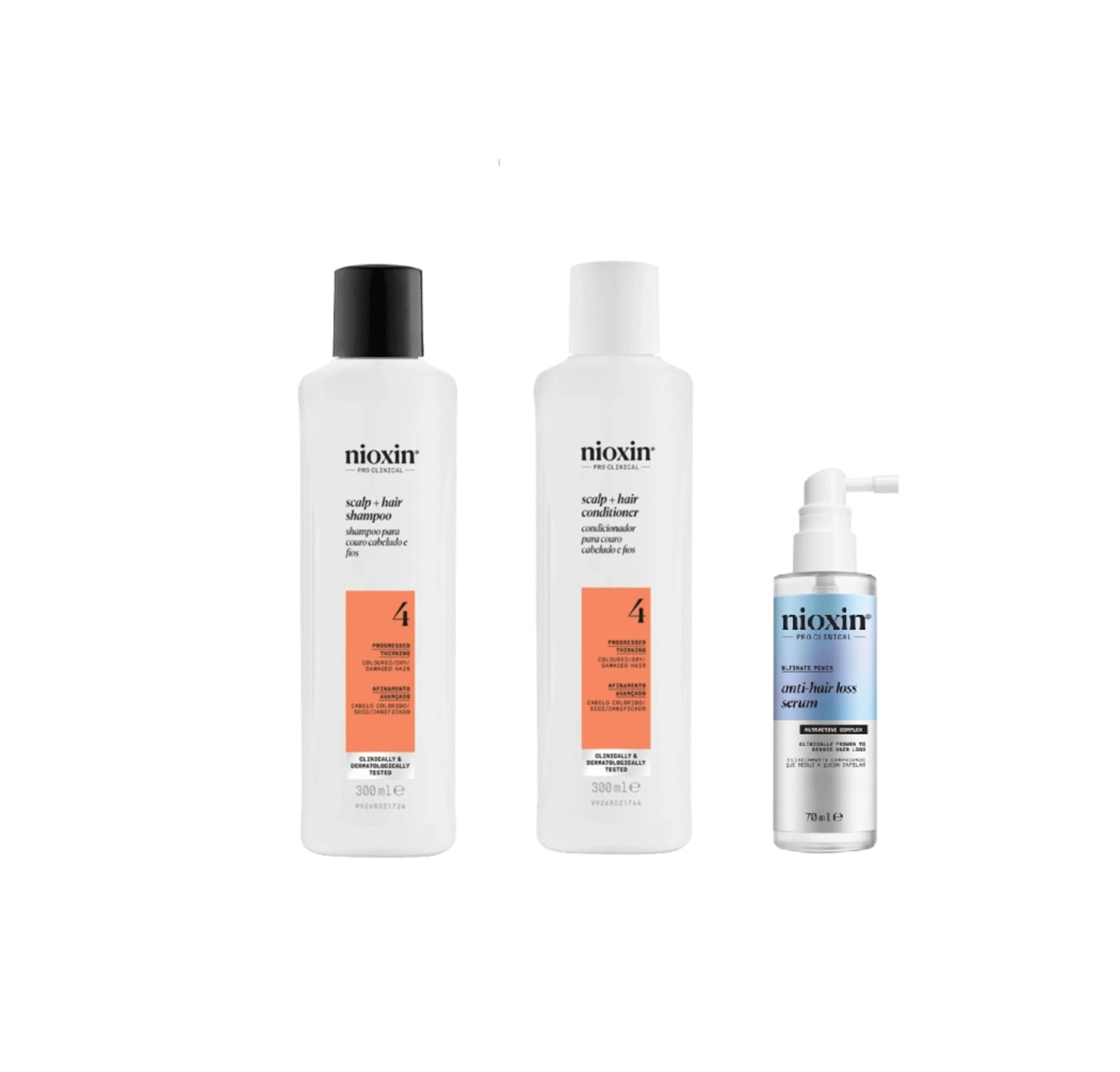 Kit Nioxin Volume Thinning Sistema 4 + Anti-Hair Loss (3 Produtos)
