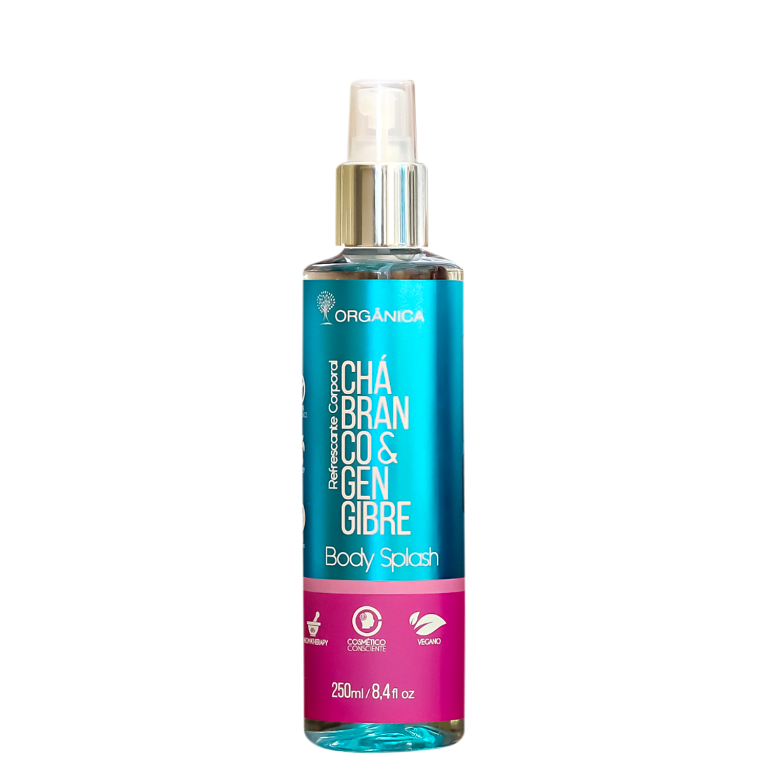 Chá Branco e Gengibre Orgânica - Body Spray Feminino 250ml