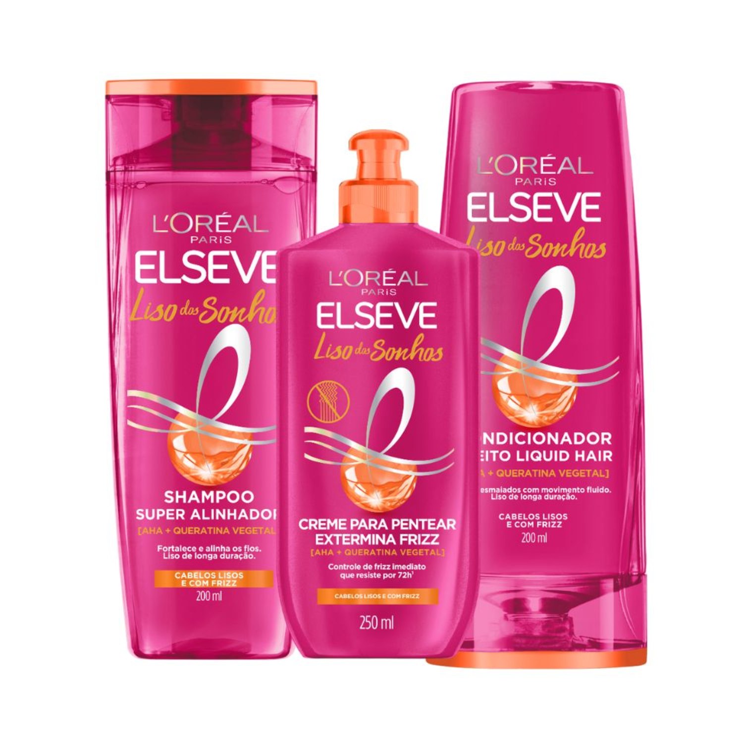 Kit Elseve L'Oréal Paris Liso dos Sonhos Tripla Ação (3 Produtos)