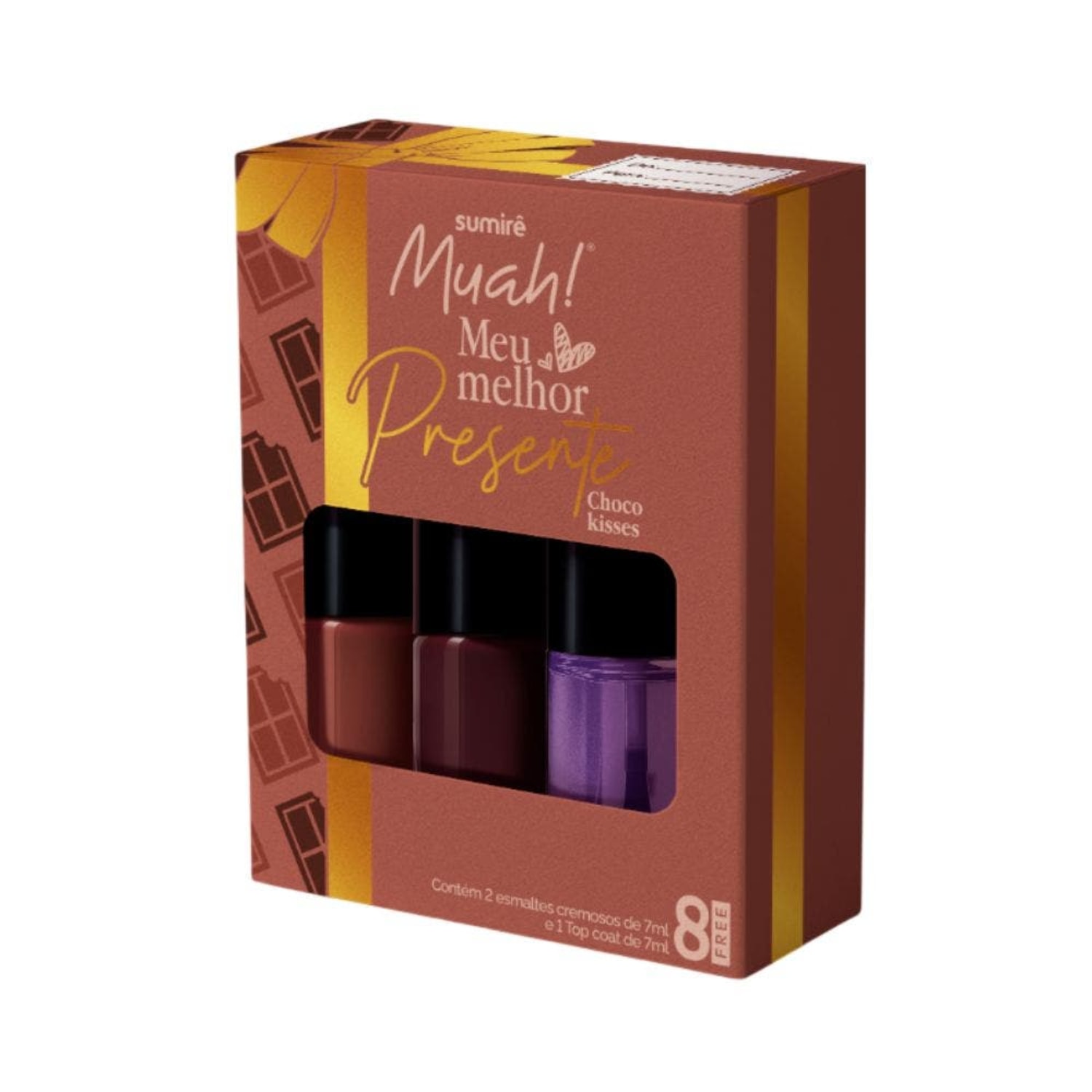Kit Esmalte Muah! Choco Kisses 3 Unidade