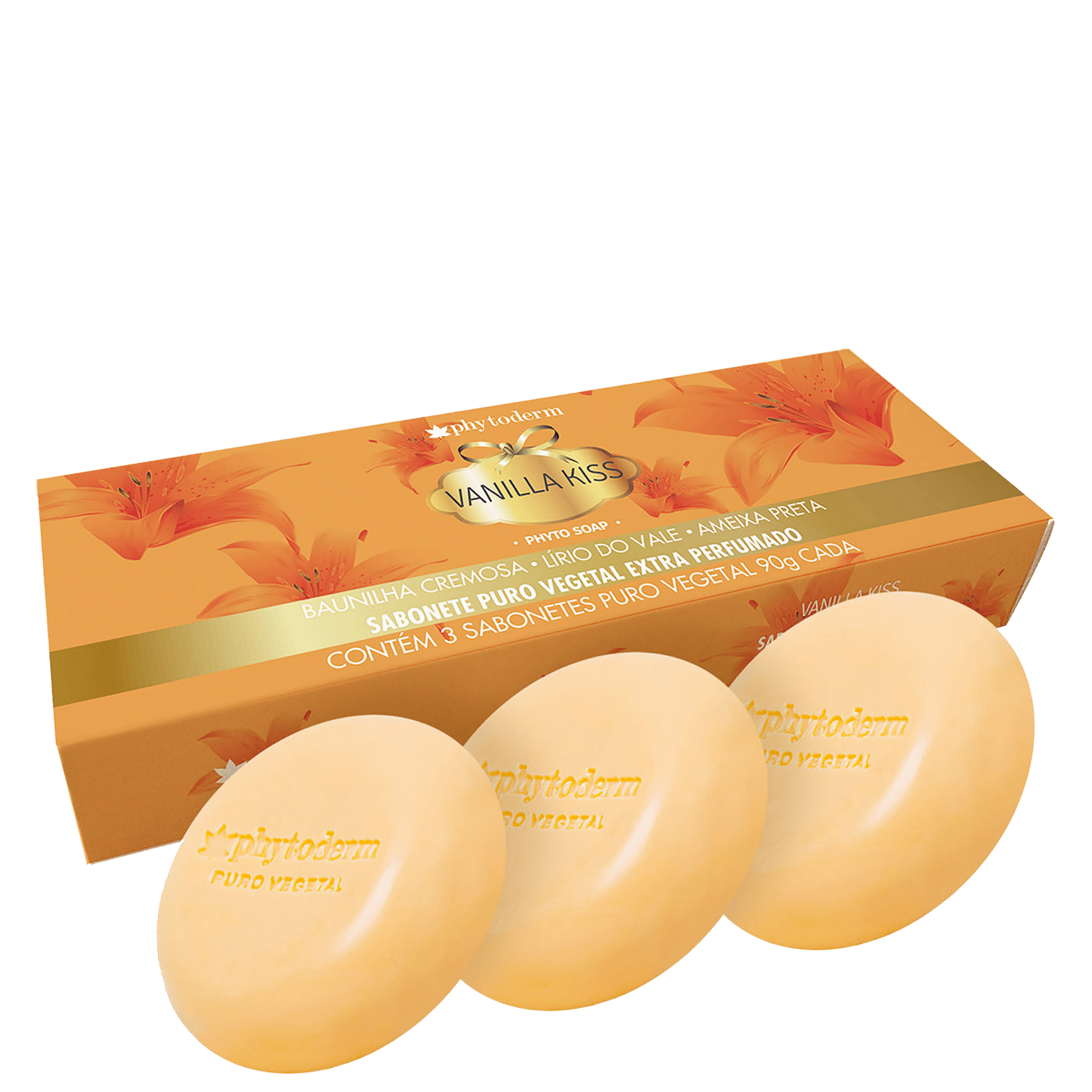 Kit Phytoderm Phyto Vanilla Kiss - Sabonete em Barra 3x90g
