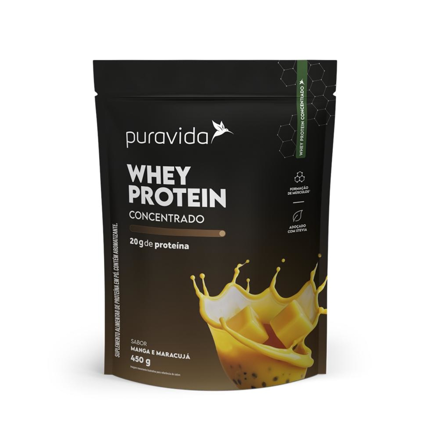 Puravida Manga e Maracujá Whey Concentrado 450g