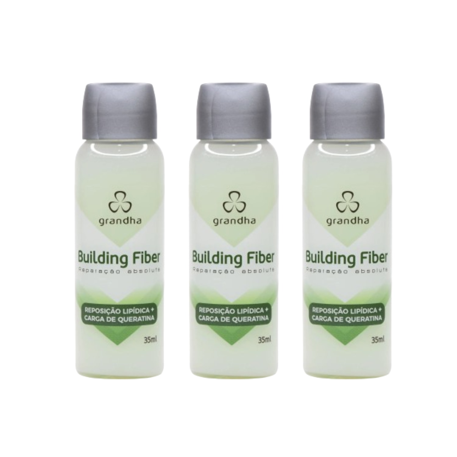 03 Building Fiber Carga de Queratina c/ 18-MEA 35ml cada