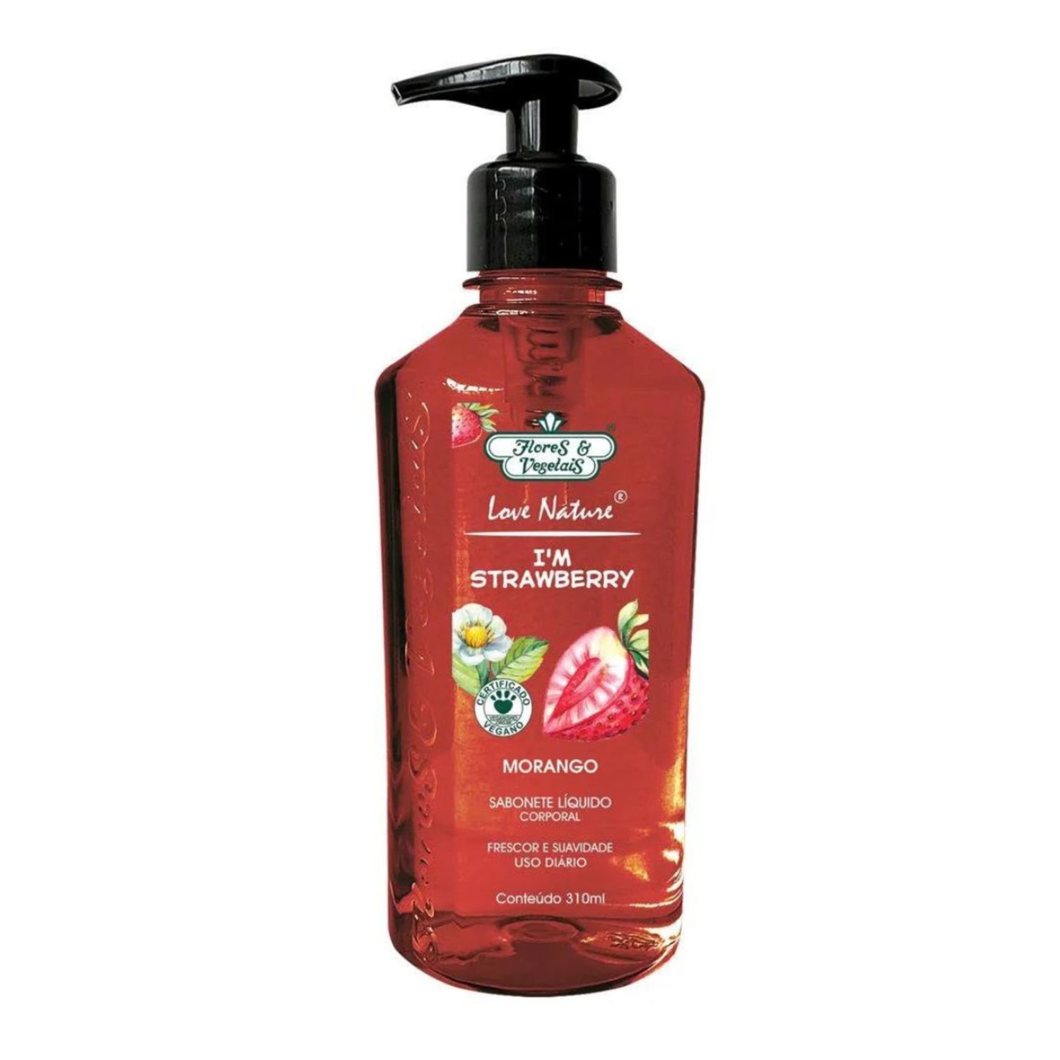 SABONETE LIQUIDO CORPORA MORANGO 310ML FLORES E VEGETAIS