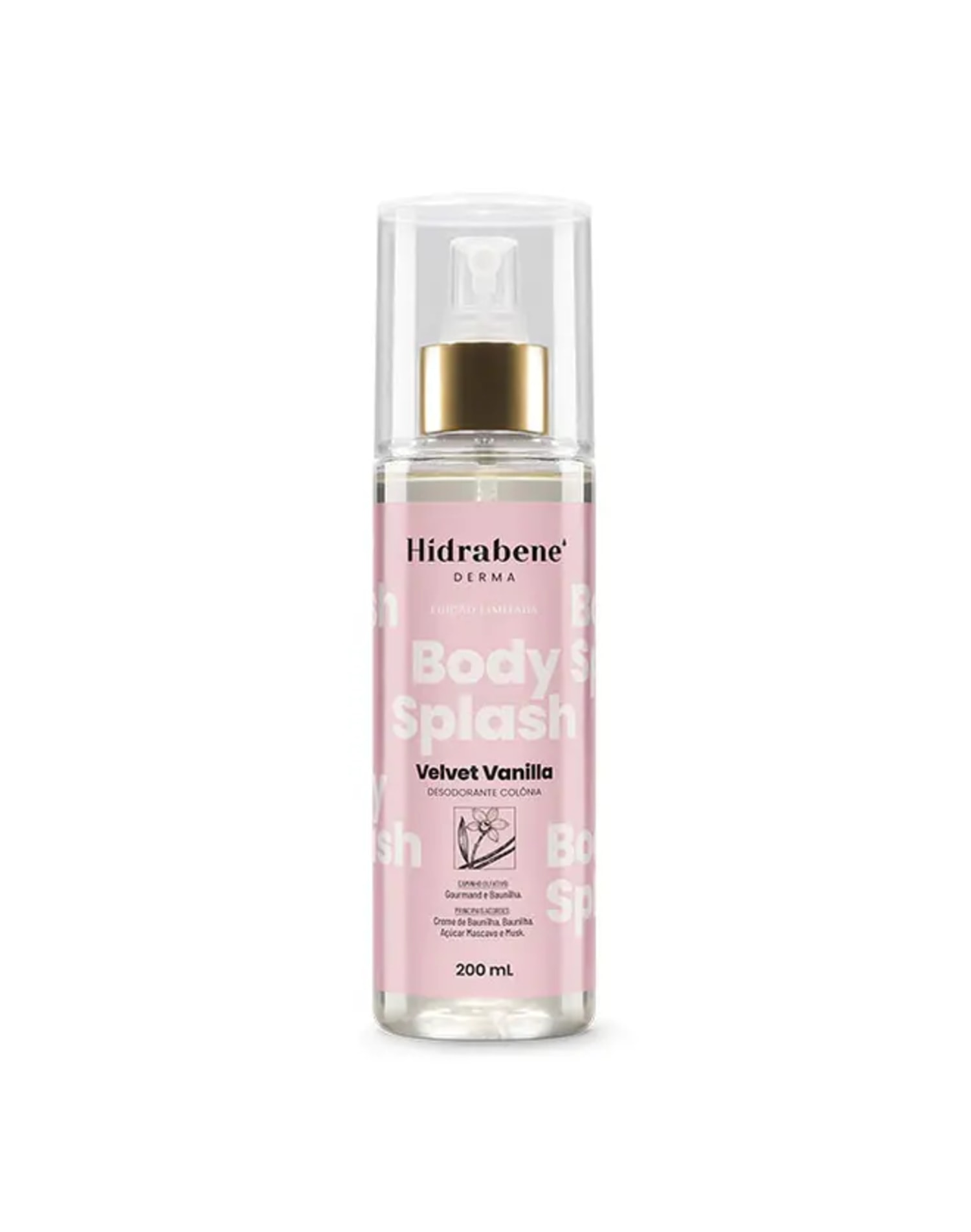 Body Splash Velvet Vanilla 200ml - Hidrabene