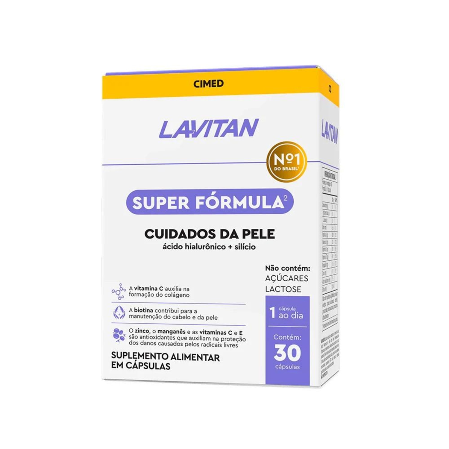 Suplemento Alimentar Lavitan Super Fórmula Cuidados Da Pele 30 Cápsulas