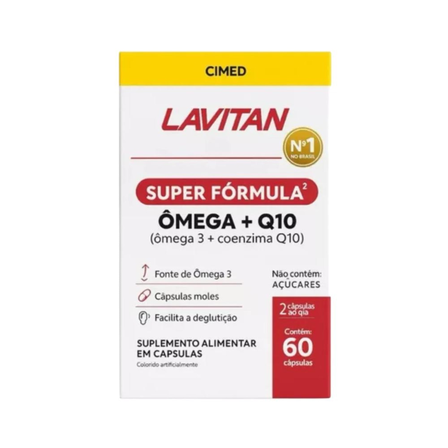 Cimed Lavitan Ômega + Q10 Super Fórmula - Suplemento Alimentar (60 Cápsulas)