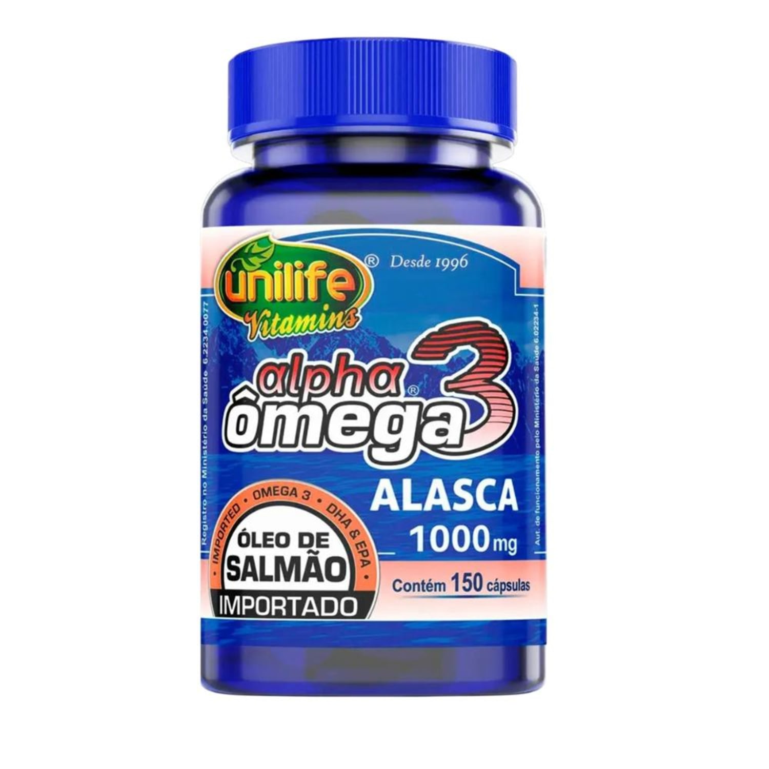 Suplemento Alimentar Alpha Ômega 3 Óleo De Salmão Unilife 150 Cápsulas