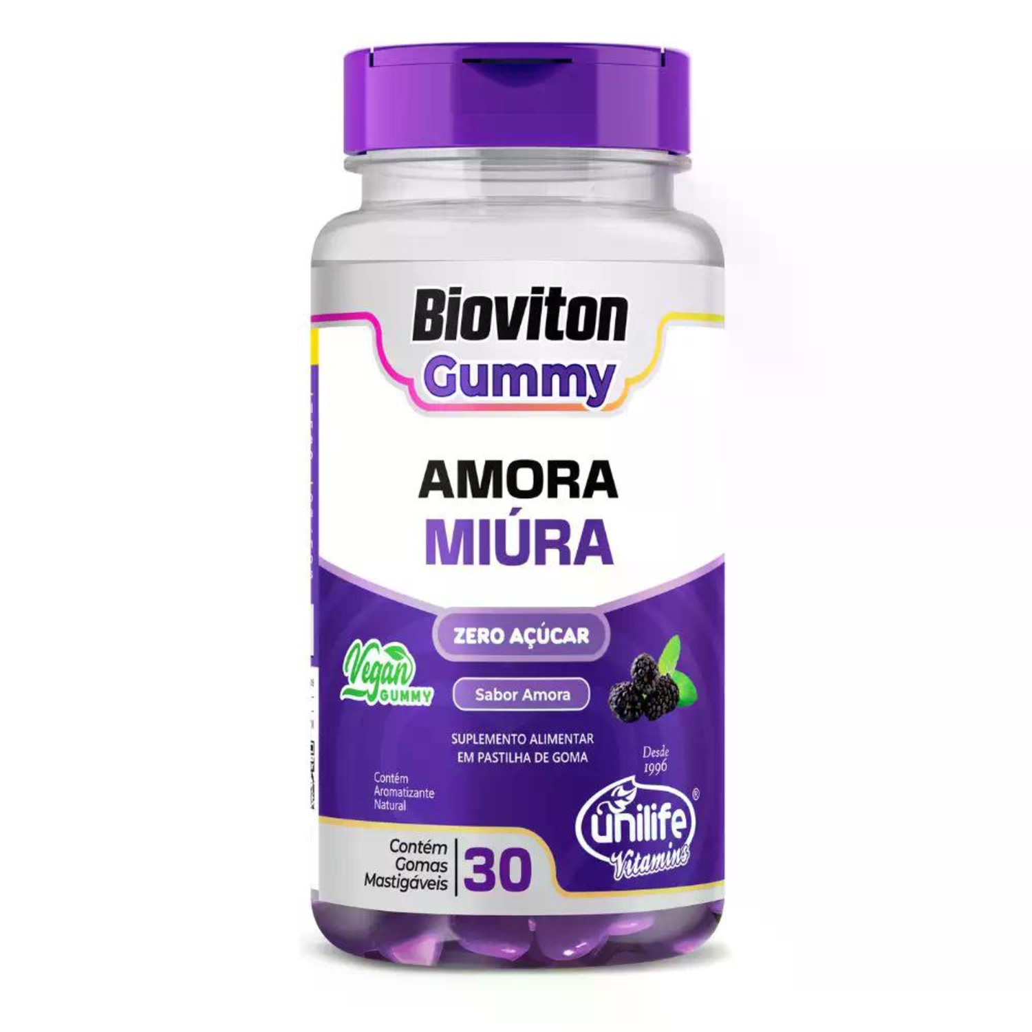 Suplemento Alimentar Bioviton Gummy Amora Miúra 30 Gomas