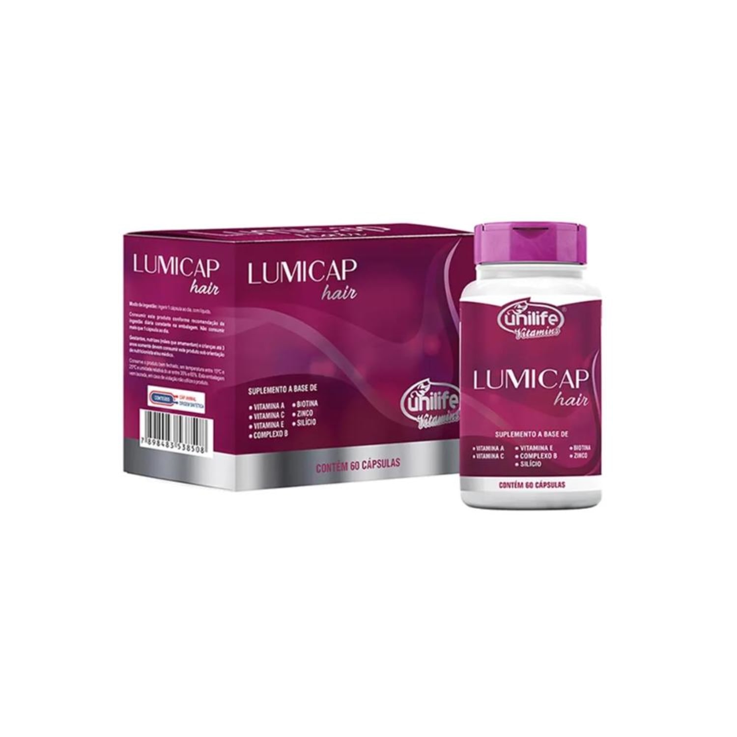 Suplemento Alimentar Lumicap Hair Unilife 60 Cápsulas