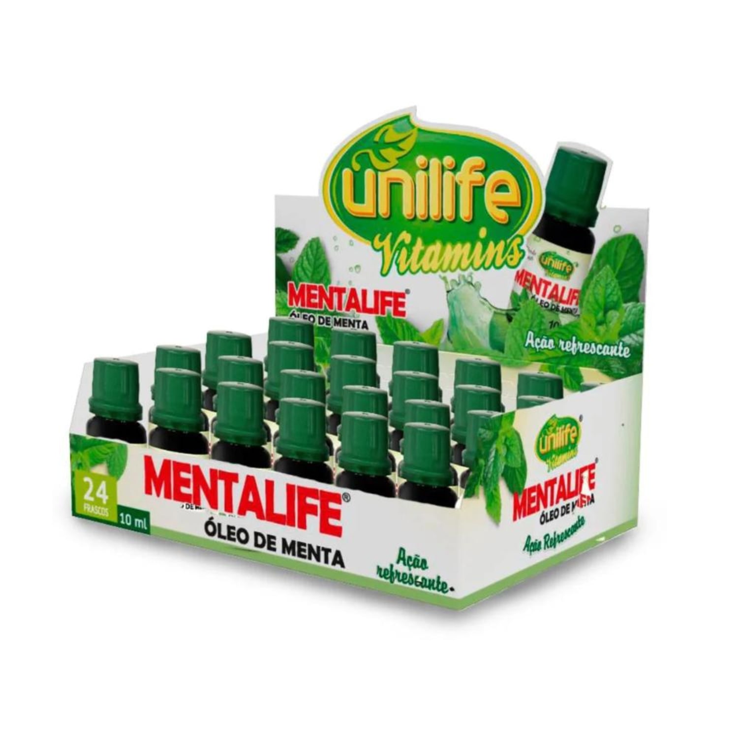 Óleo de Menta Mentalife Unilife Display Com 24 Frascos De 10ml