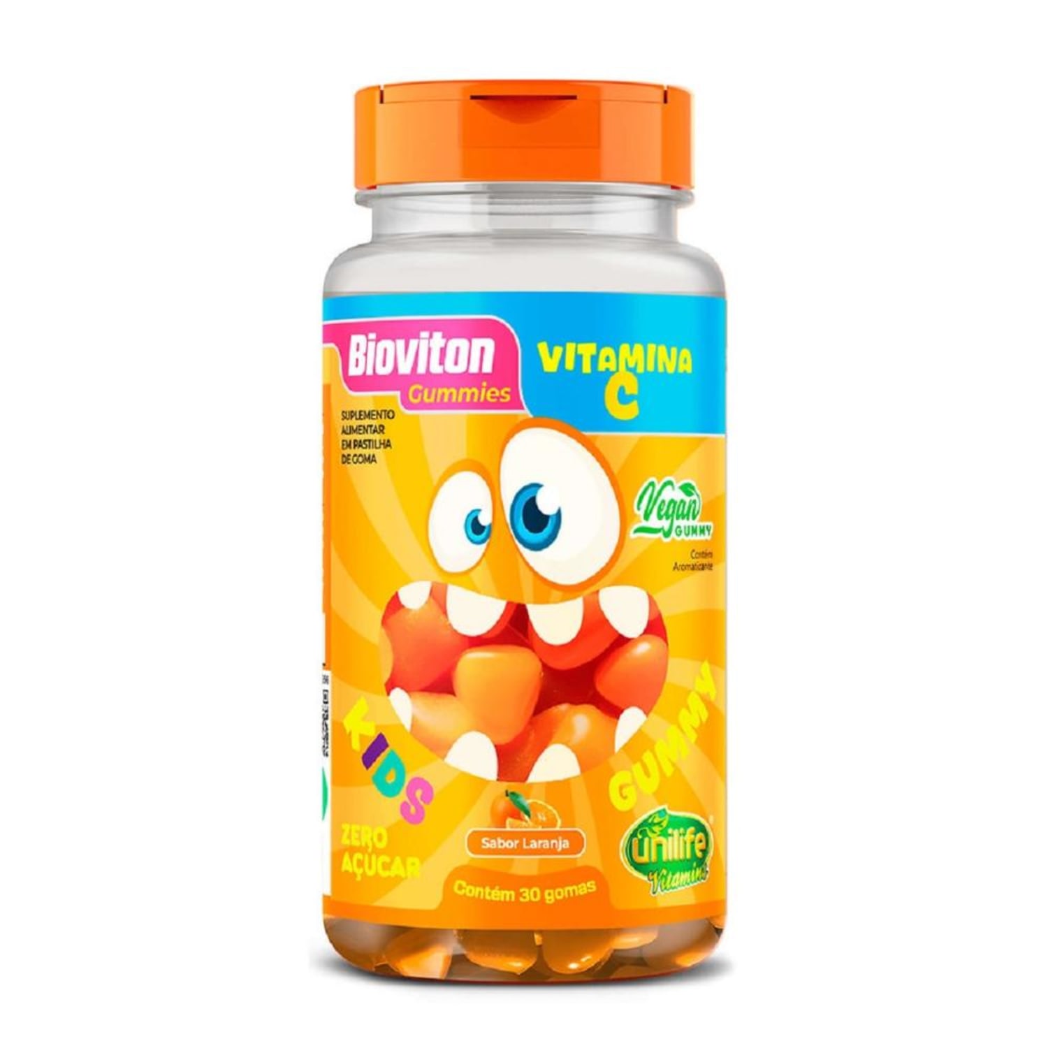 Suplemento Infantíl Vitamina C Bioviton Kids Sabor Laranja Unilife 30 Gomas