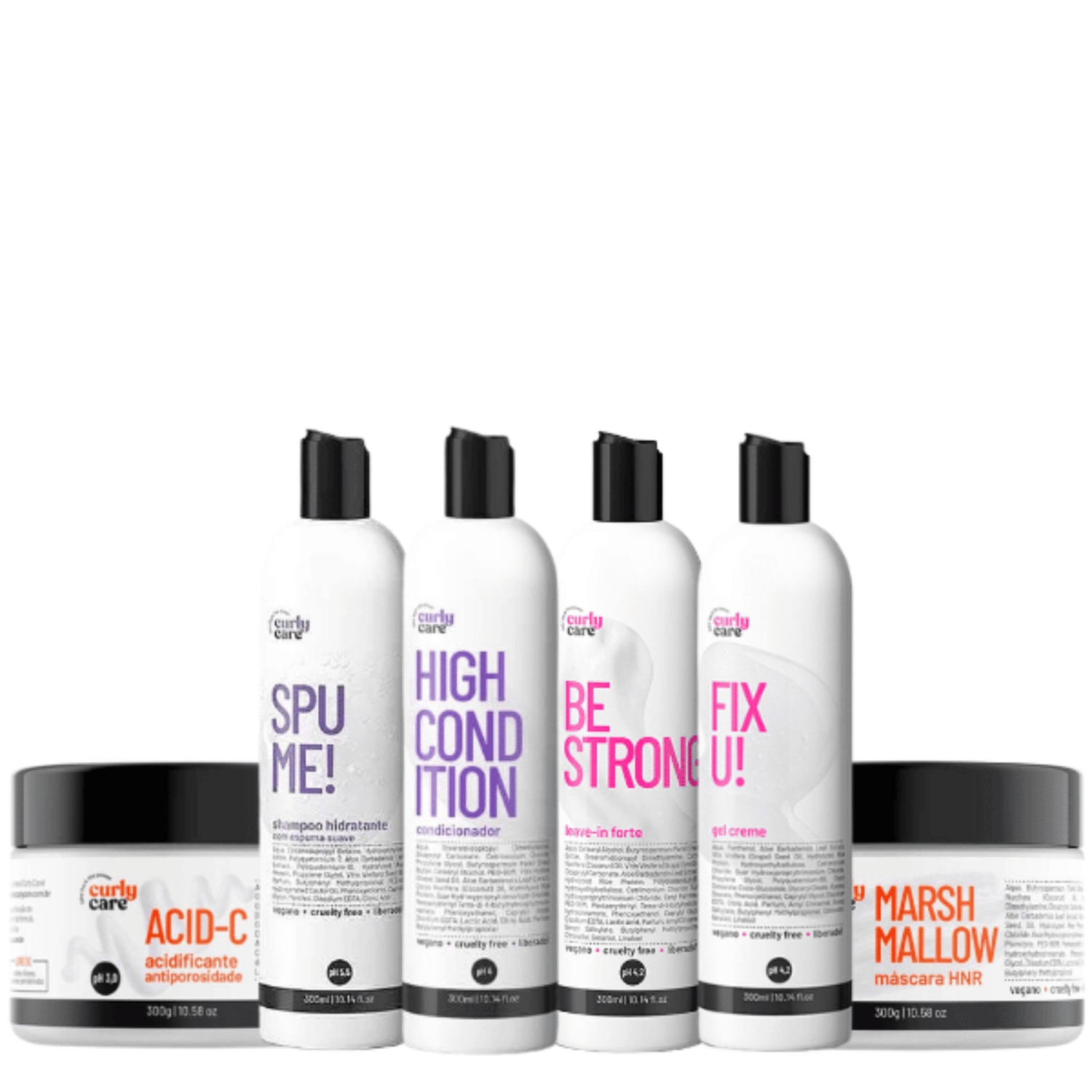 Kit Completo Hidratação - Curly Care | Tratamento Antiporidade e Definição Mais Bonita