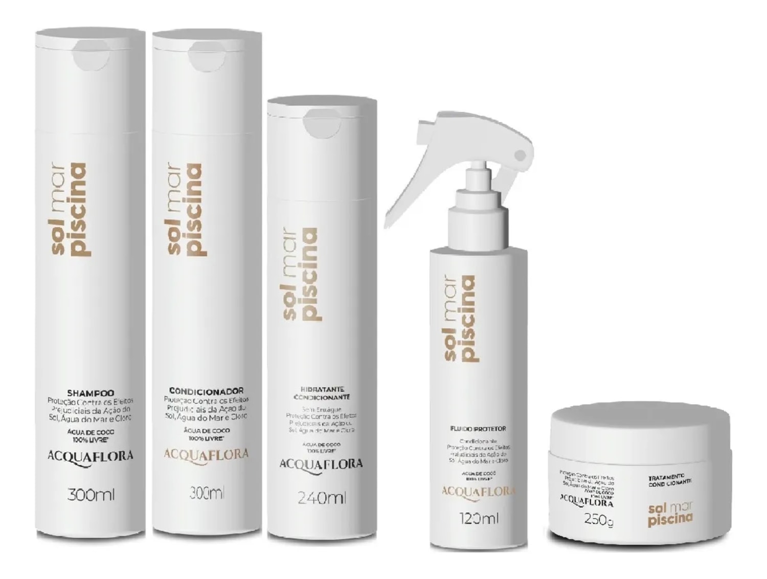 Kit Acquaflora Sol Mar Piscina Super Tratamento (5 Produtos)