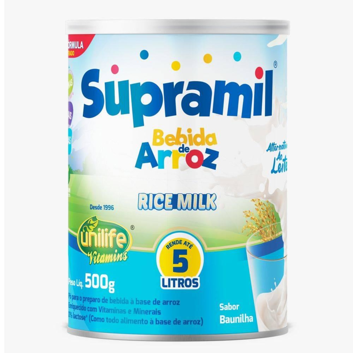 Bebida De Arroz Supramil Sabor Baunilha 500g