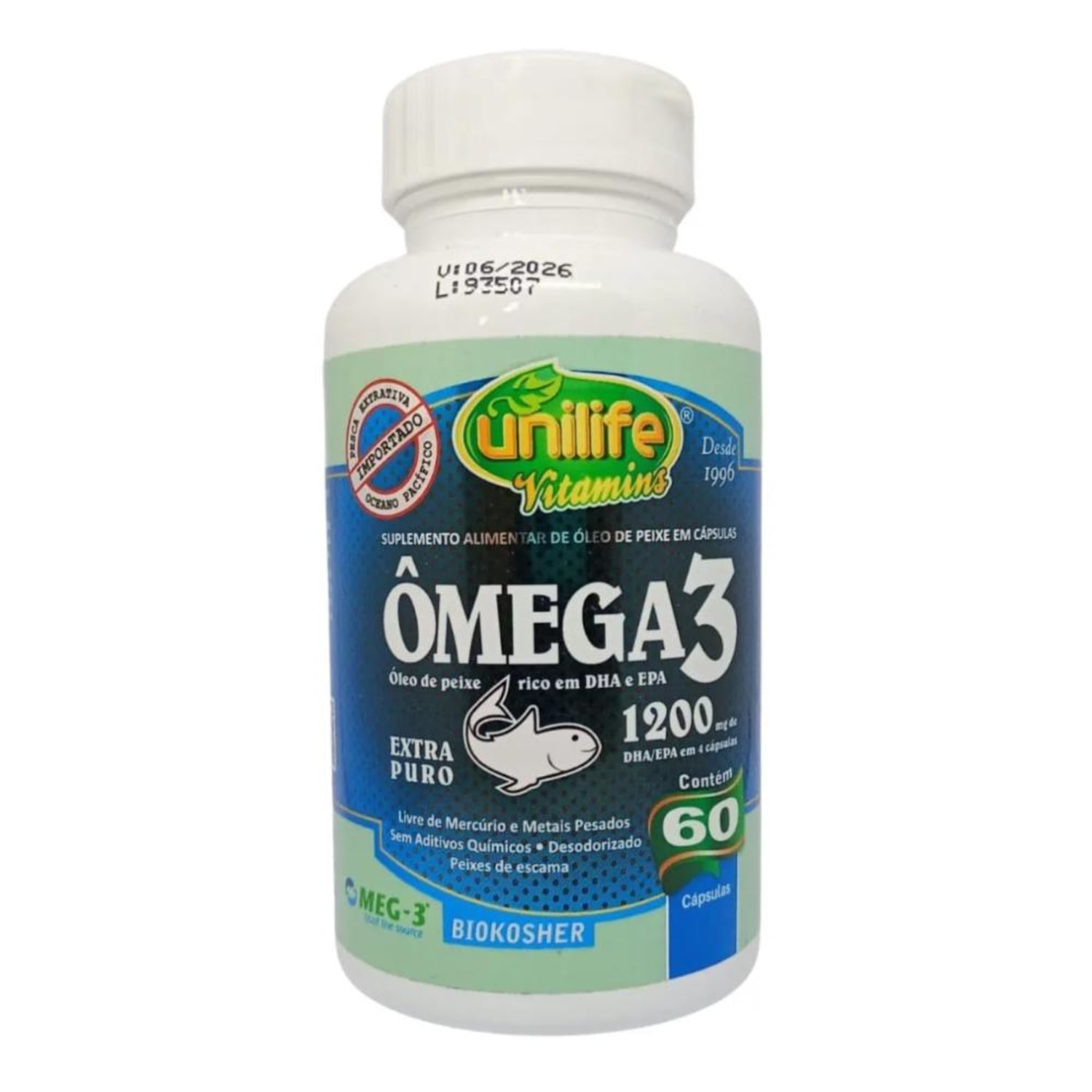 Suplemento Alimentar Ômega 3 1200mg Unilife 60 Cápsulas