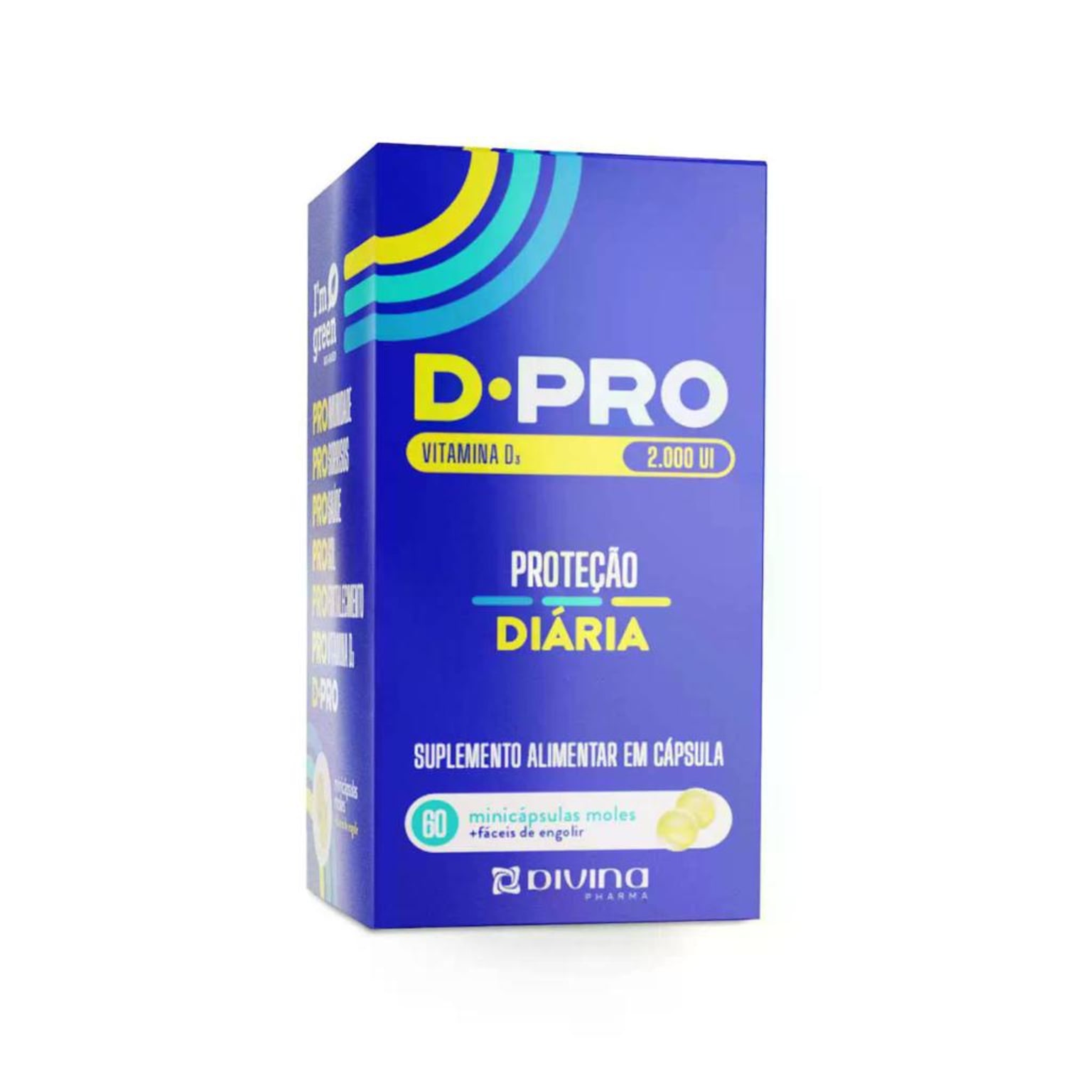 Suplemento Alimentar D-Pro 2.000UI 60 Cápsulas