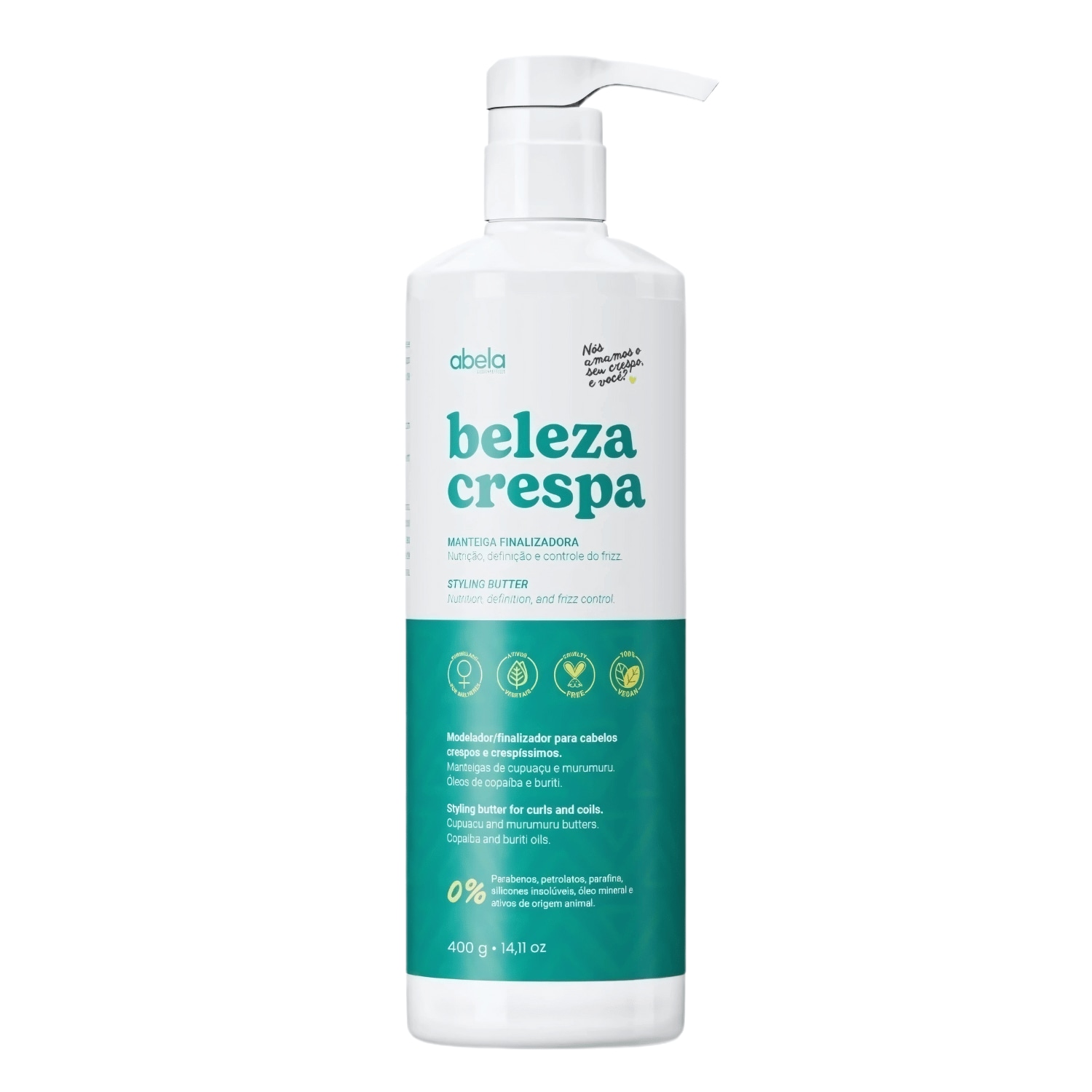 Abela Cosmetics Beleza Crespa - Finalizador Capilar 400g