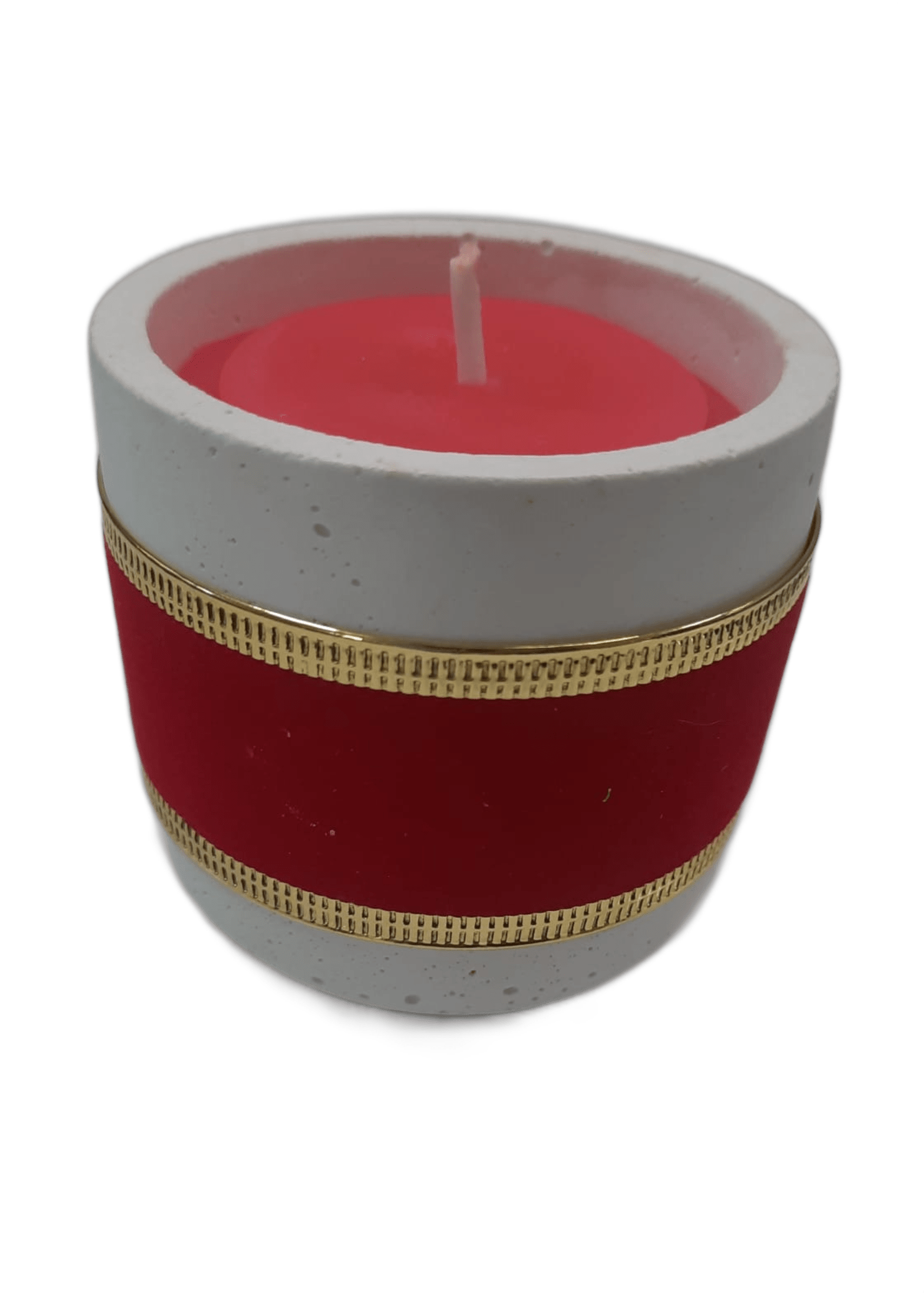 Vela Aromática Maça e Canela Vermelha 100g - Natalina Pote Reutilizável