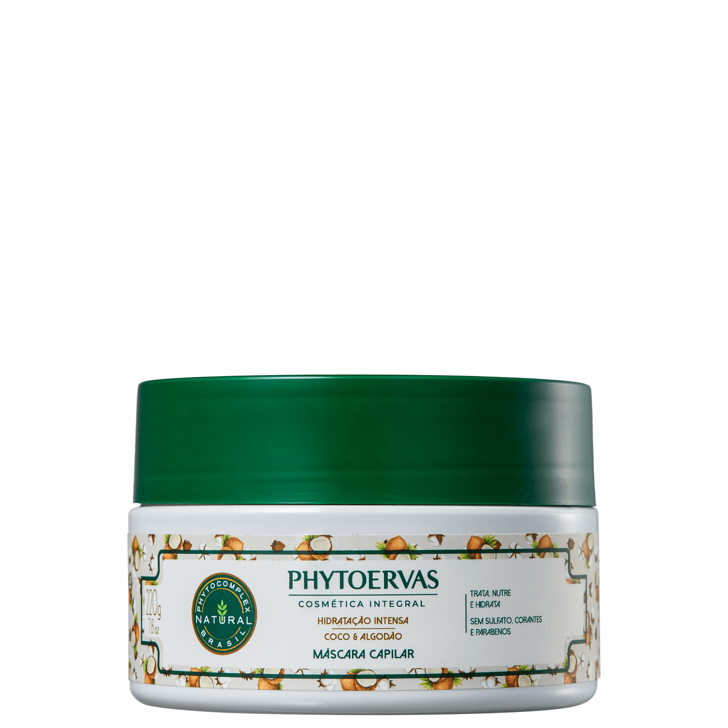 Phytoervas Hidratação Intensa Coco e Algodão - Máscara Capilar 220g