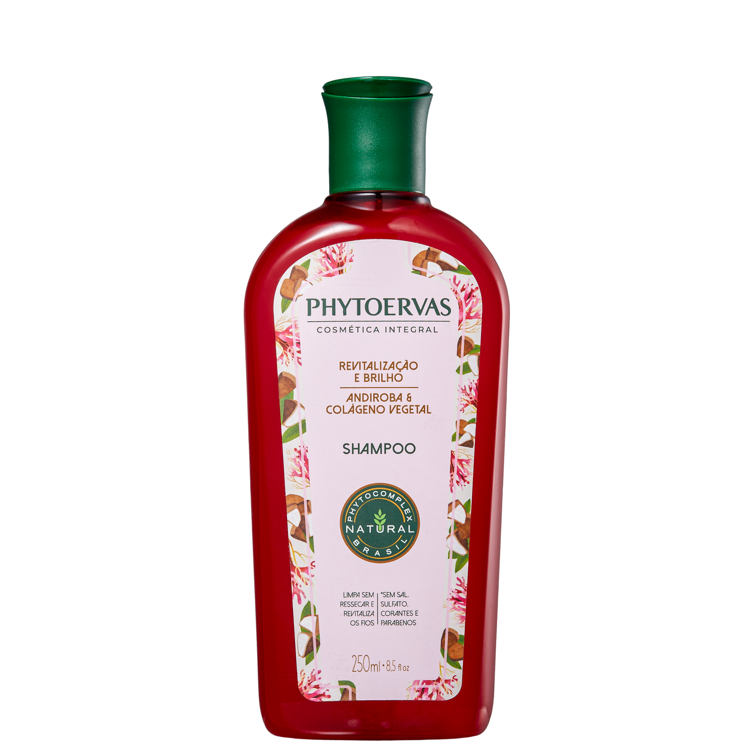 Phytoervas Revitalização e Brilho Andiroba e Colágeno Vegetal - Shampoo 250ml