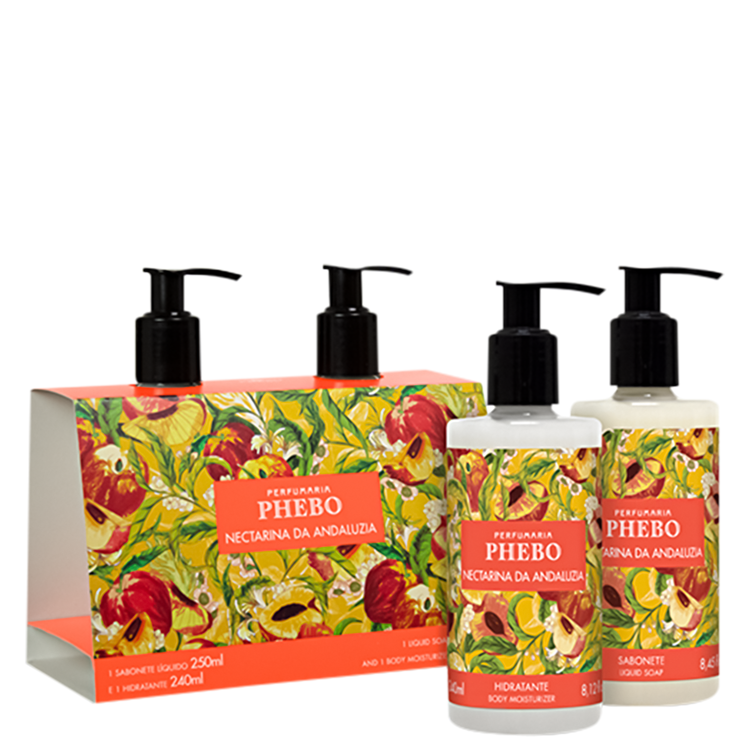 Kit Phebo Nectarina da Andaluzia Sabonete Líquido + Hidratante (2 Produtos)