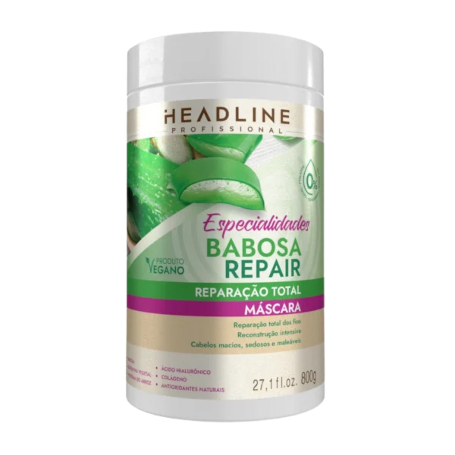 MASCARA ESPECIALIDADES BABOSA REPAIR 800G HEADLINE - SOUL POWER