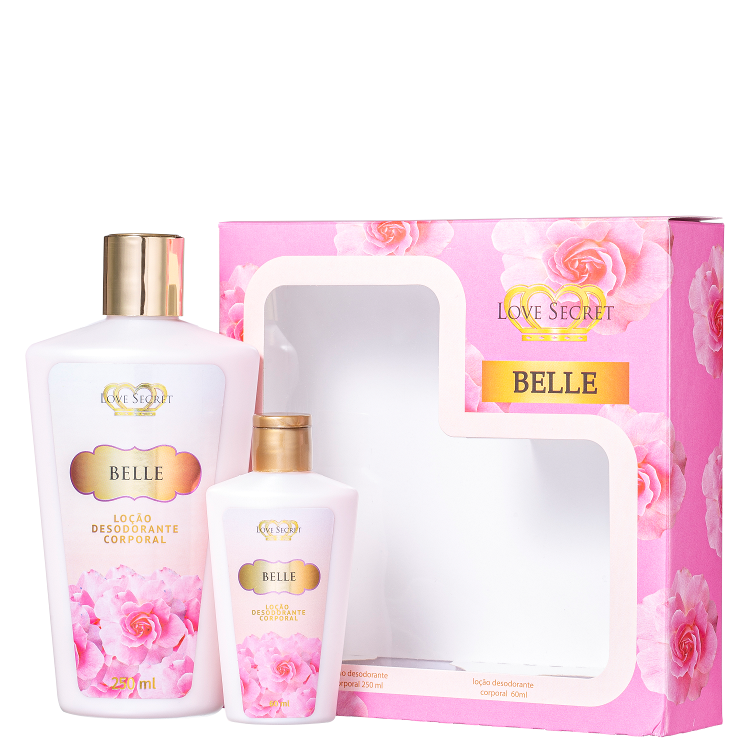 Kit Love Secret Belle - Loção Hidratante Corporal 250ml + Miniatura 60ml