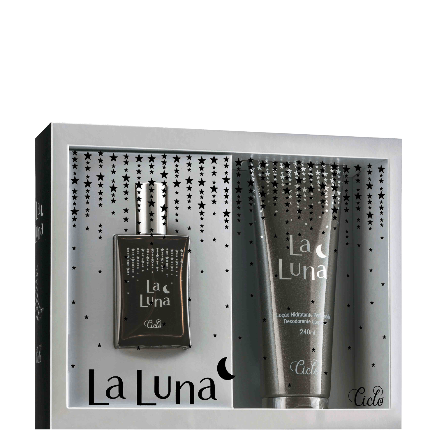Conjunto La Luna Ciclo Cosméticos Feminino - Deo Colônia 50ml + Loção Hidratante 240ml