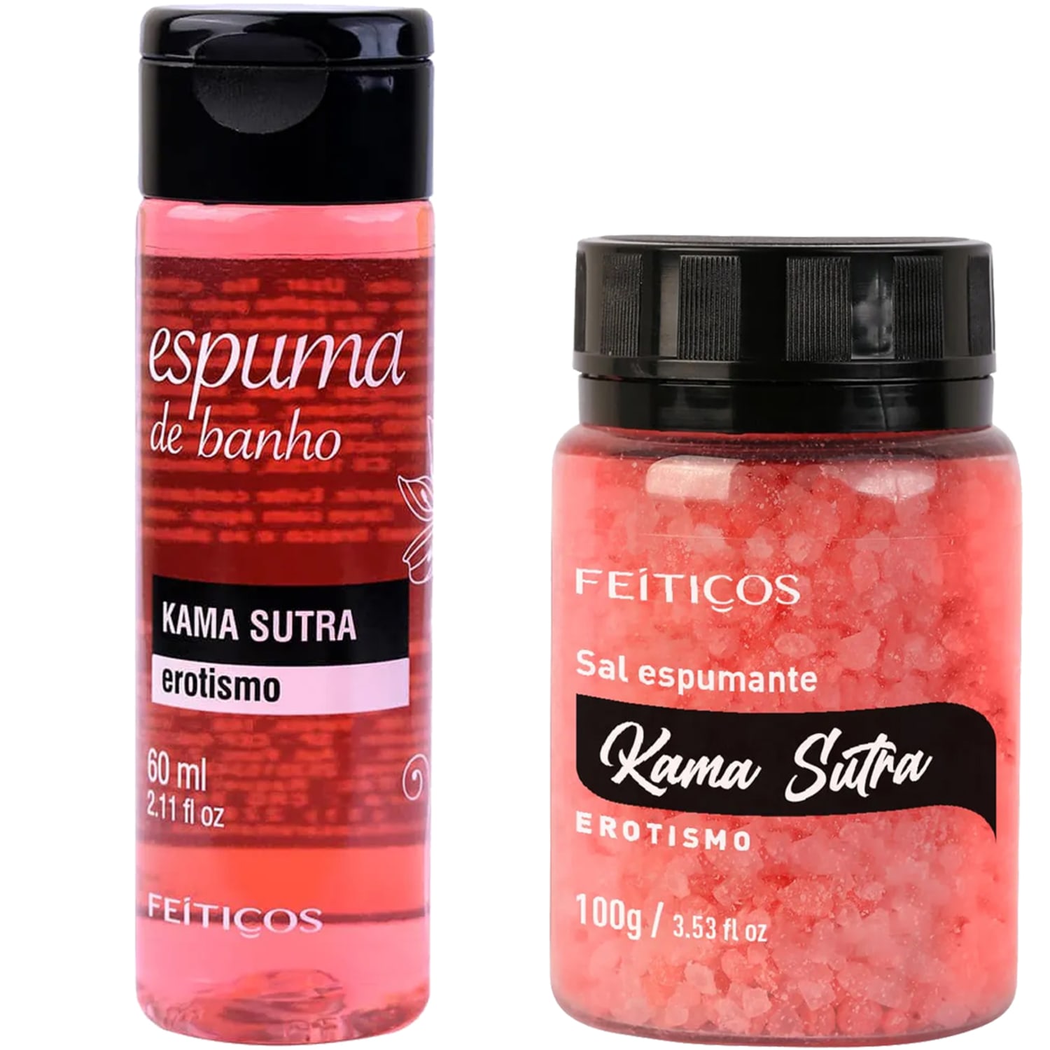 Kit Espuma E Sais de Banho Espumante Banheira Hidromassagem Kama Sutra Erotismo