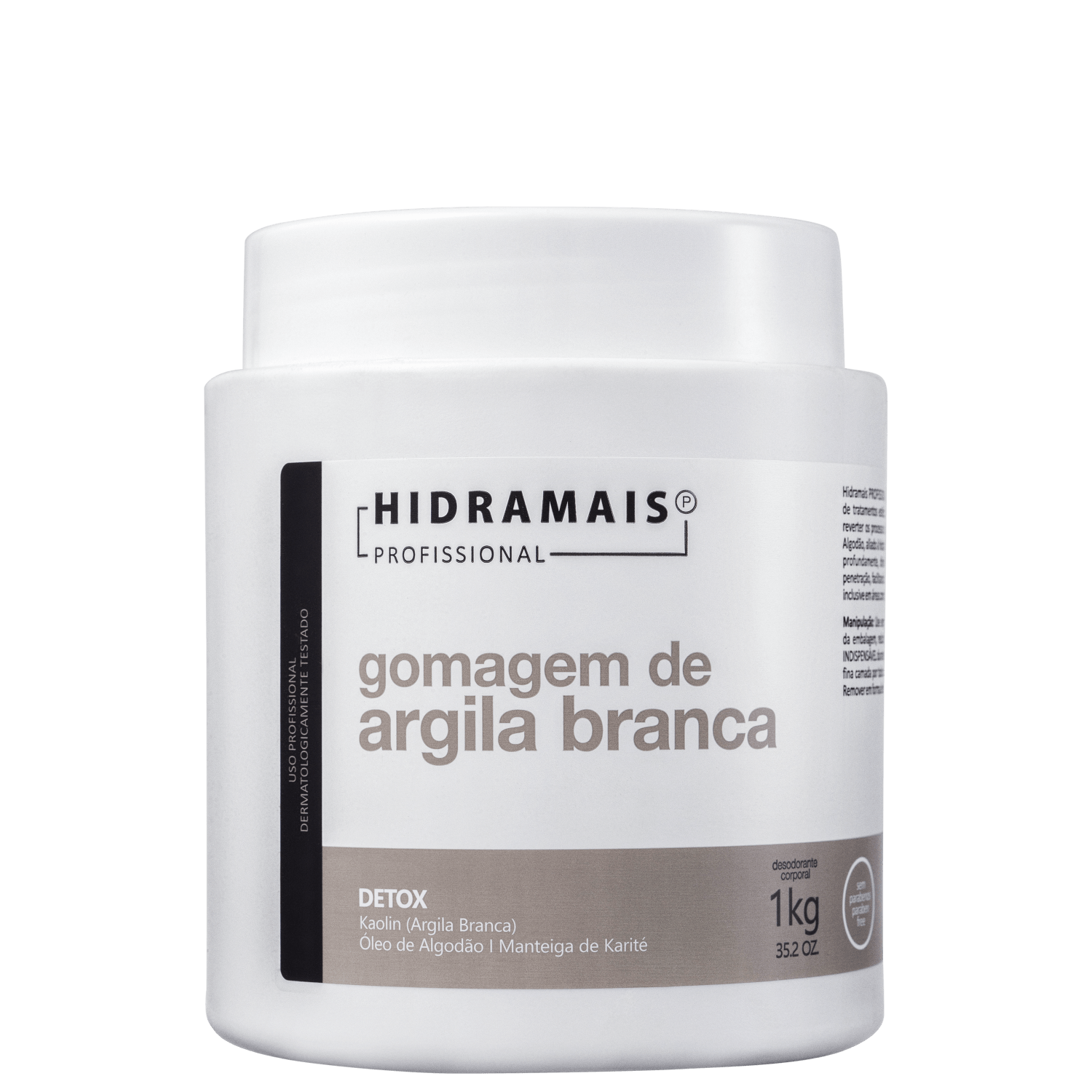 Hidramais Argila Branca - Creme de Gomagem 1000g