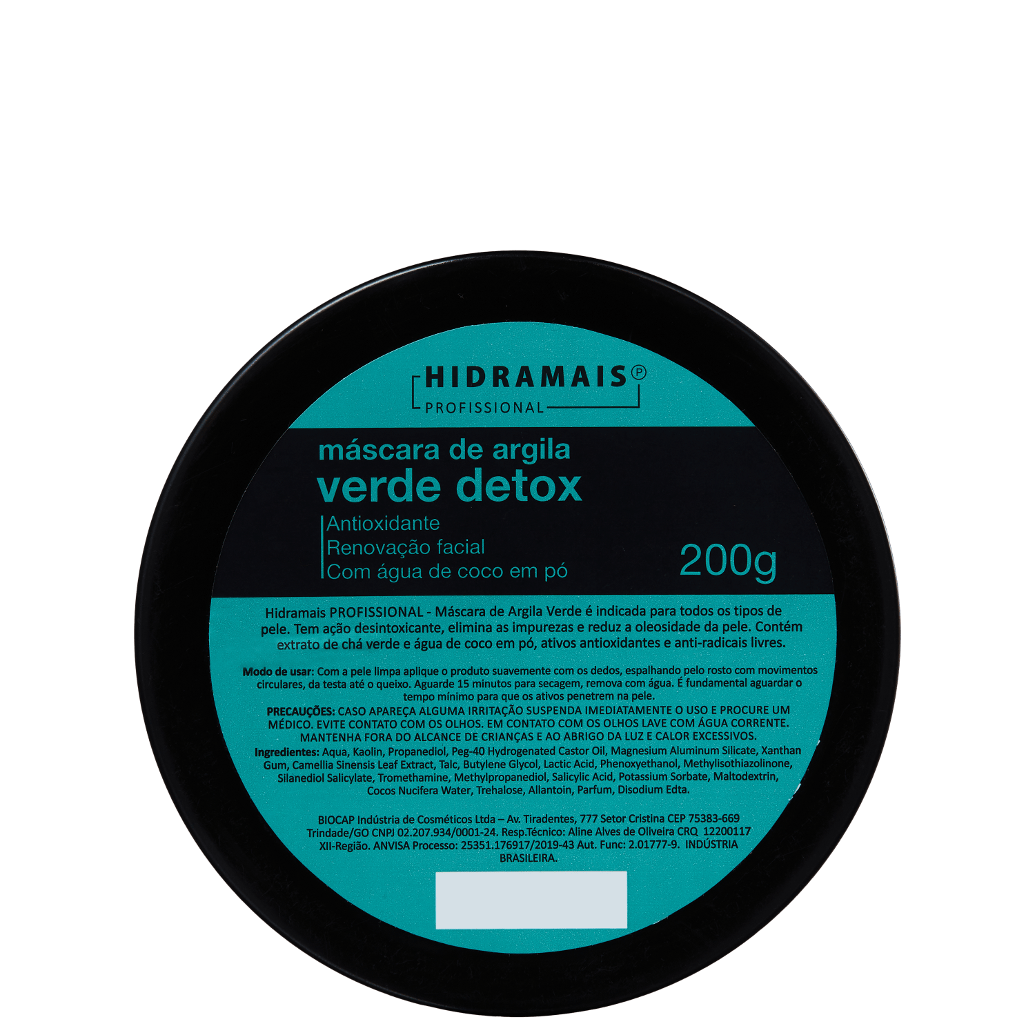 Hidramais Argila Verde Detox - Máscara Facial 200g