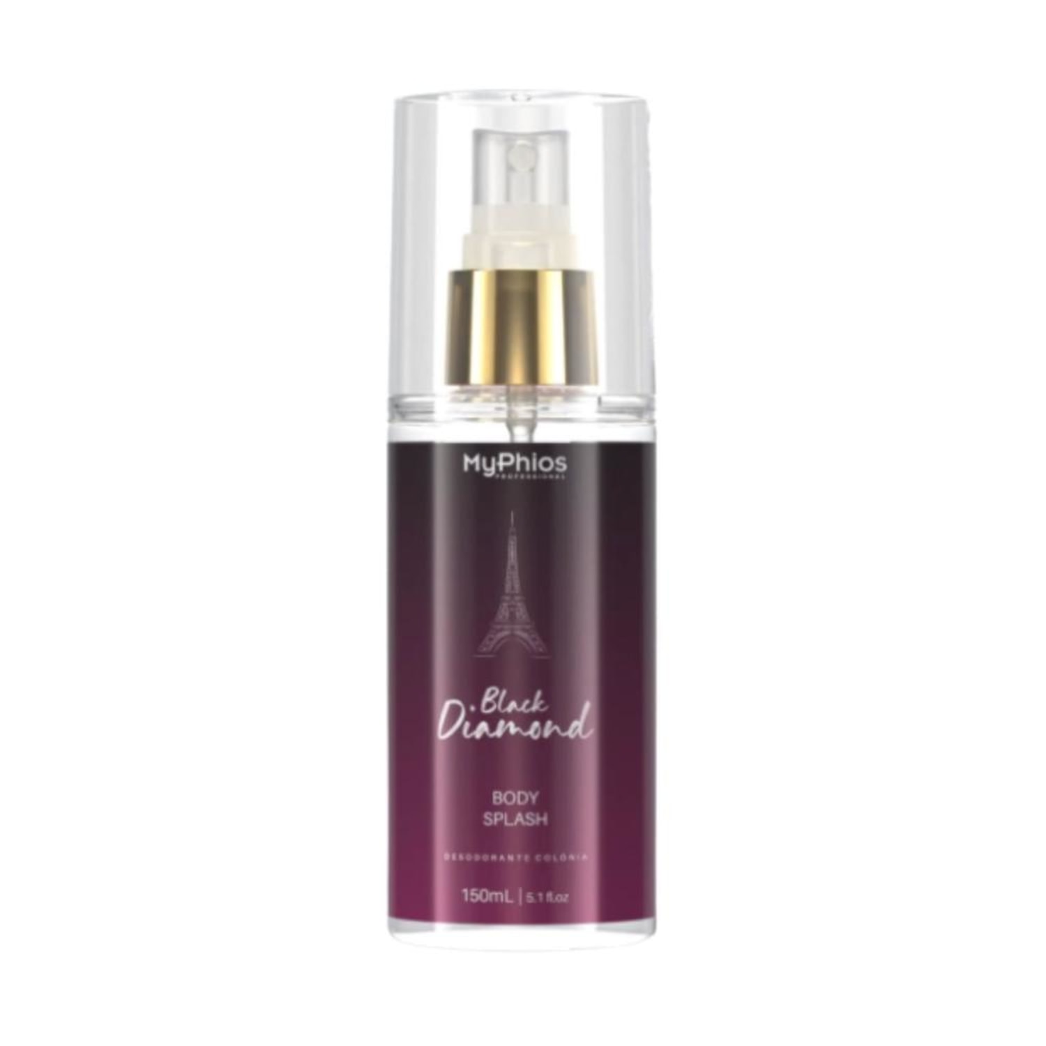 MyPhios Body Splash Black Dimond Fragrância Sofisticada 150 ml