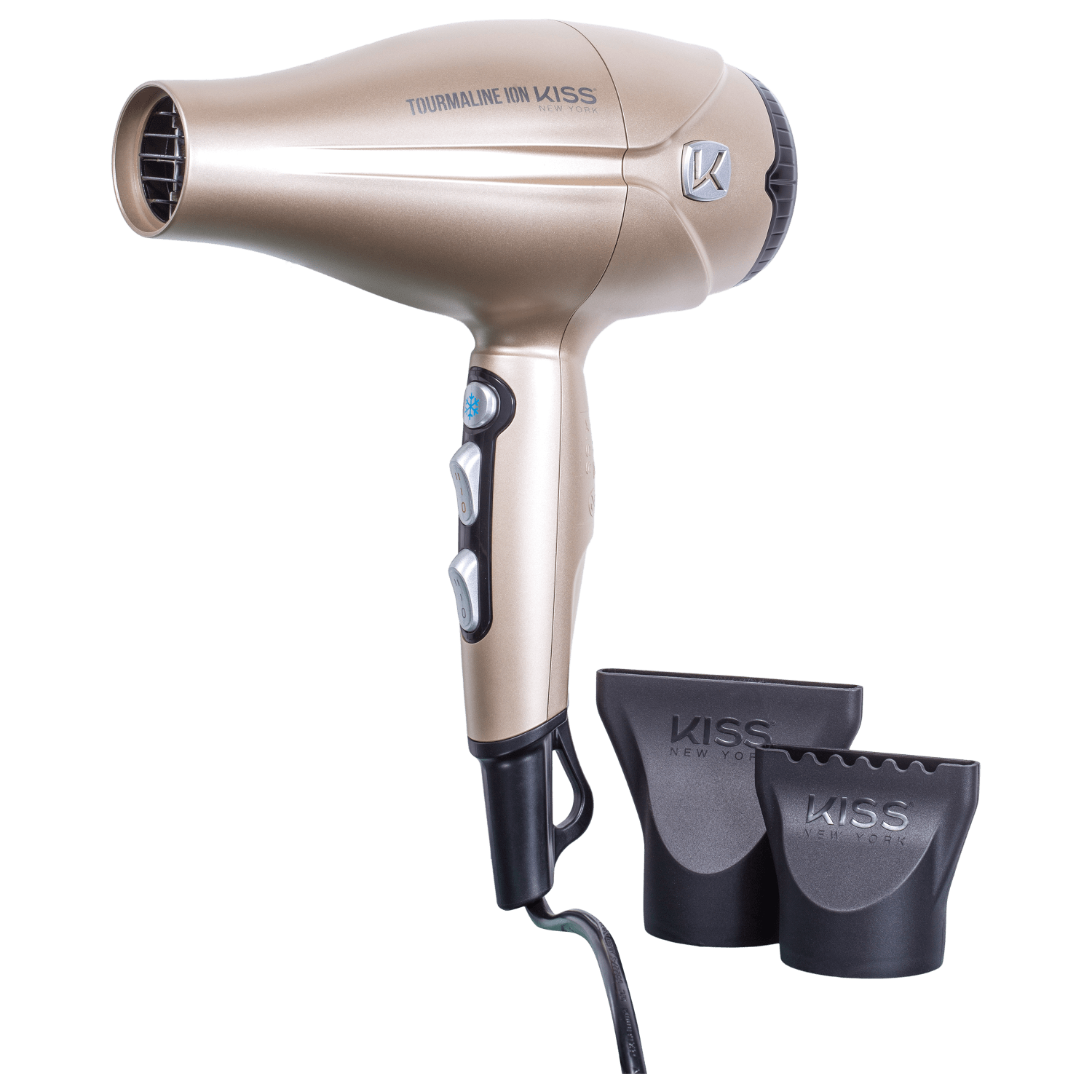 Kiss New York Tourmaline Ion 127V Dourado - Secador de Cabelo