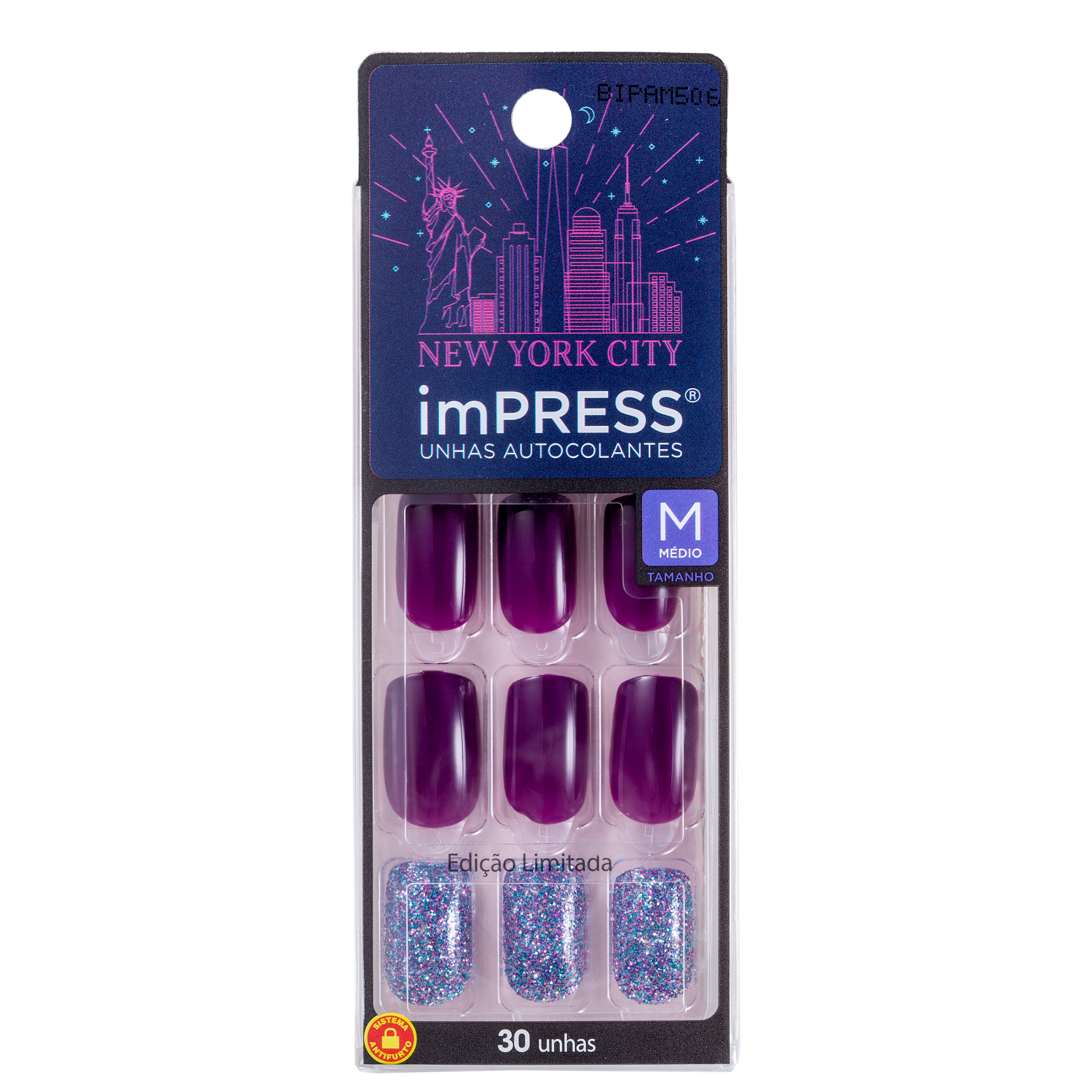 Kiss New York imPRESS Médias Roof Top - Unhas Postiças Autocolantes (30 Unidades)