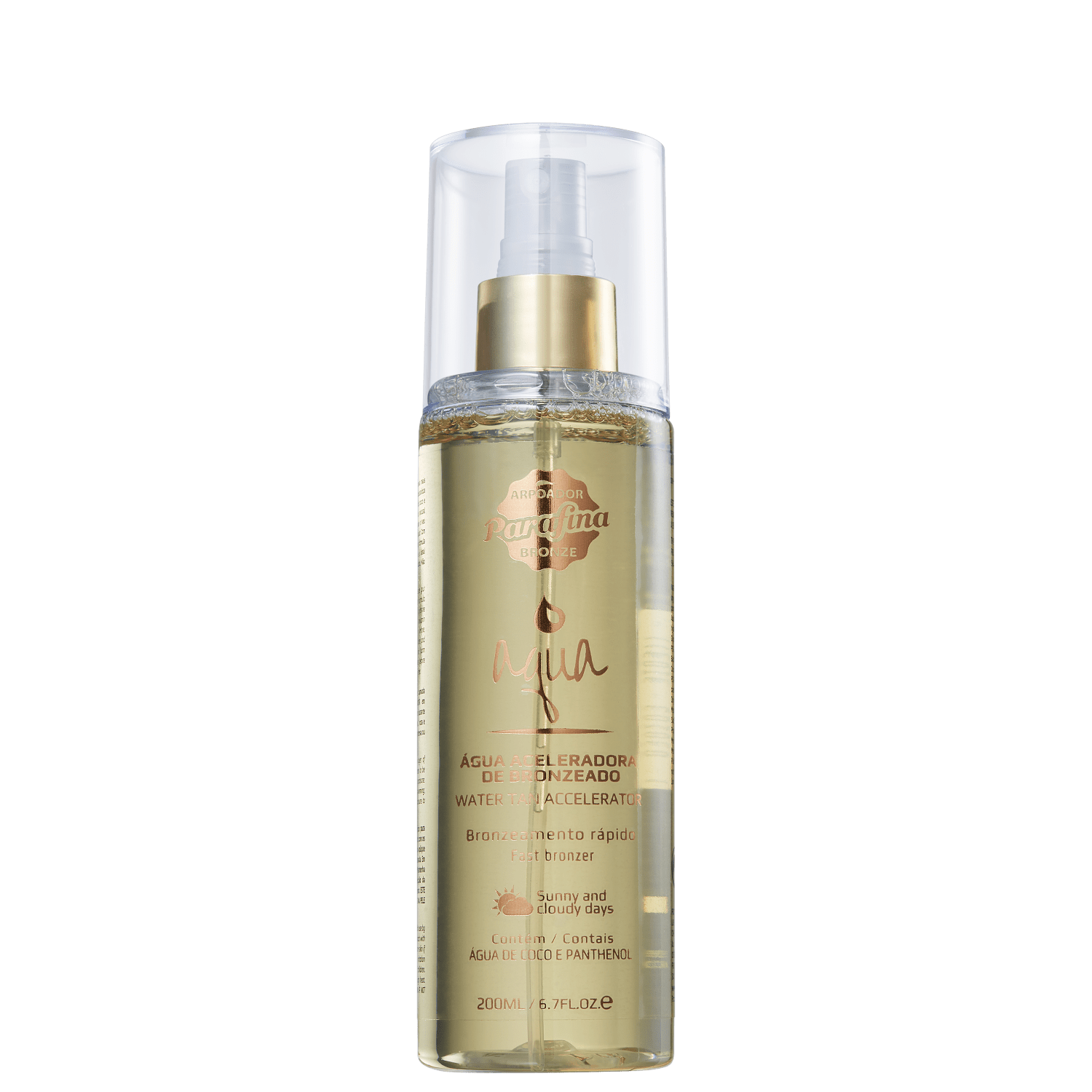 Parafina Bronze AQUA Água Aceleradora de Bronzeado - Loção Bronzeadora 200ml
