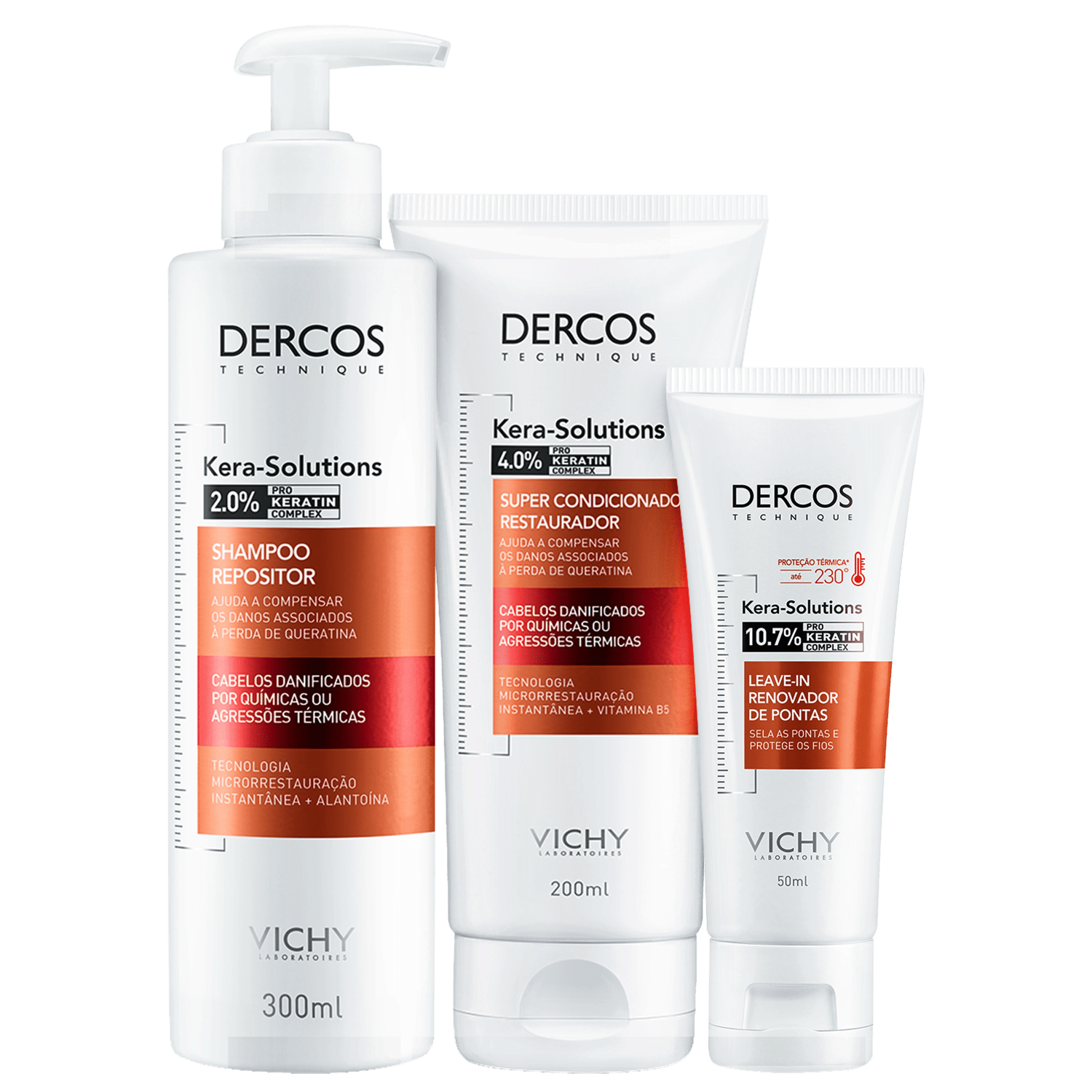 Kit Vichy Dercos Kera-Solutions Trio (3 Produtos)